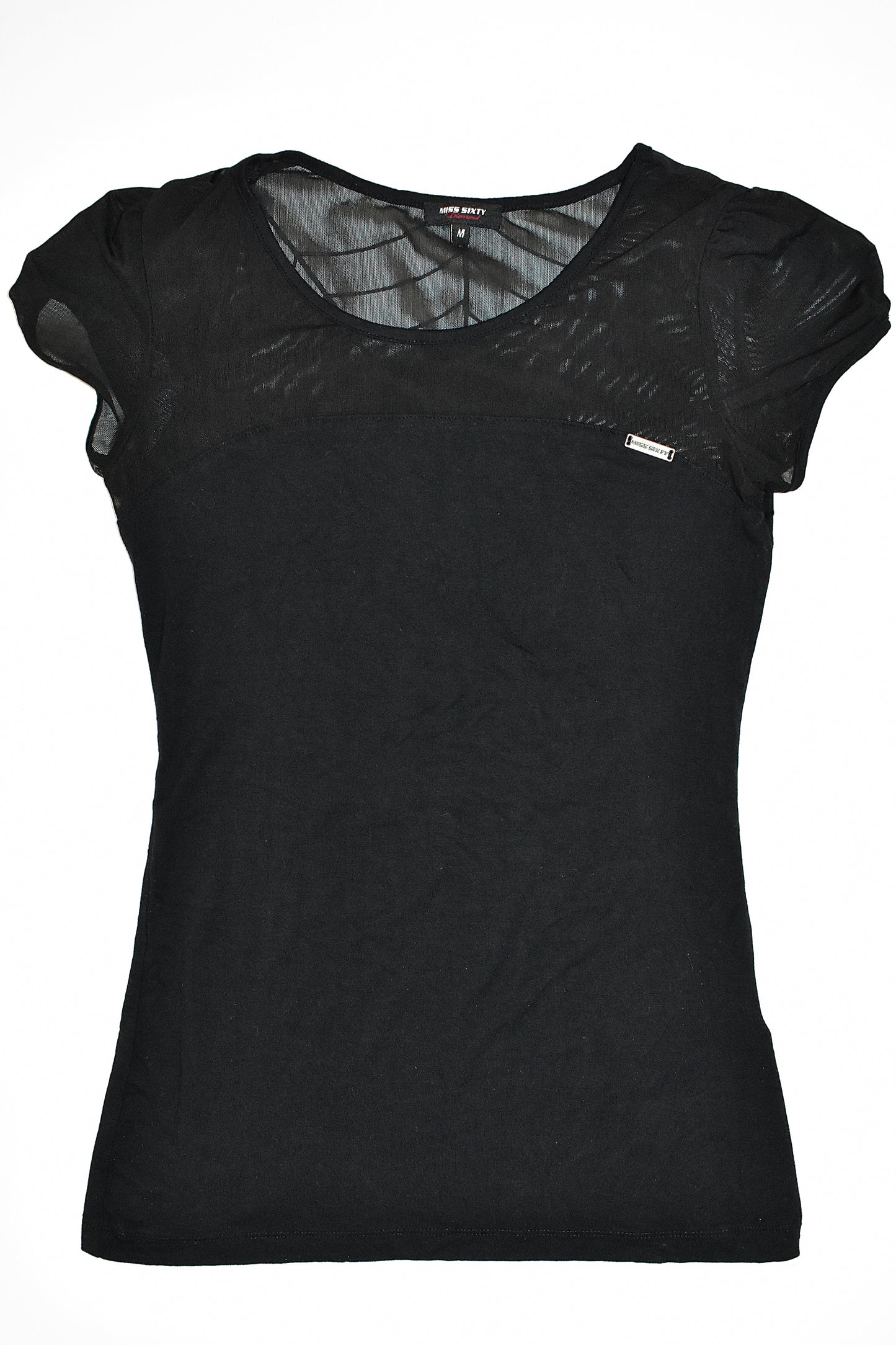 RARE MISS SIXTY DIAMOND SPIDERWEB MESH TOP / MEDIUM