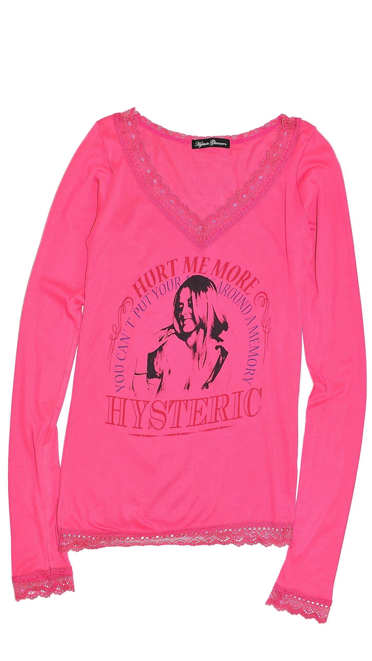 HYSTERIC GLAMOUR FUSCHIA LONG SLEEVE/ EST. XS