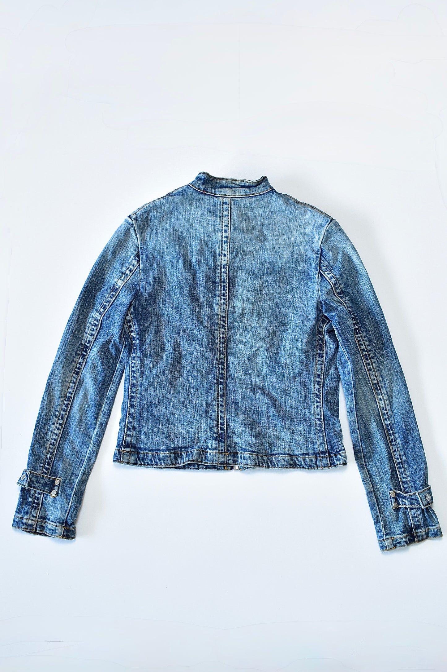 FRACOMINA DENIM MOTO JACKET / MEDIUM