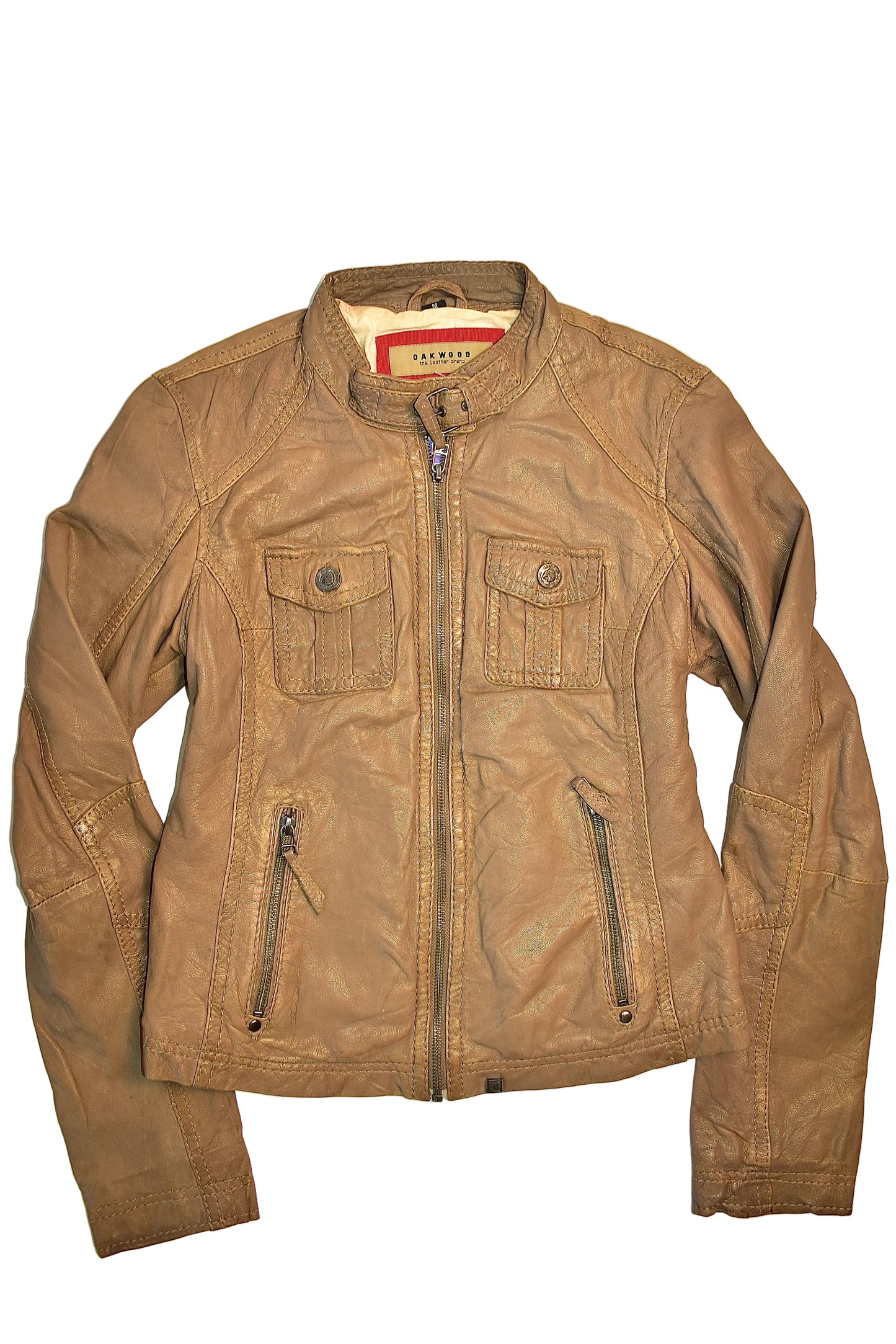 OAKWOOD TAN LEATHER JACKET / MEDIUM