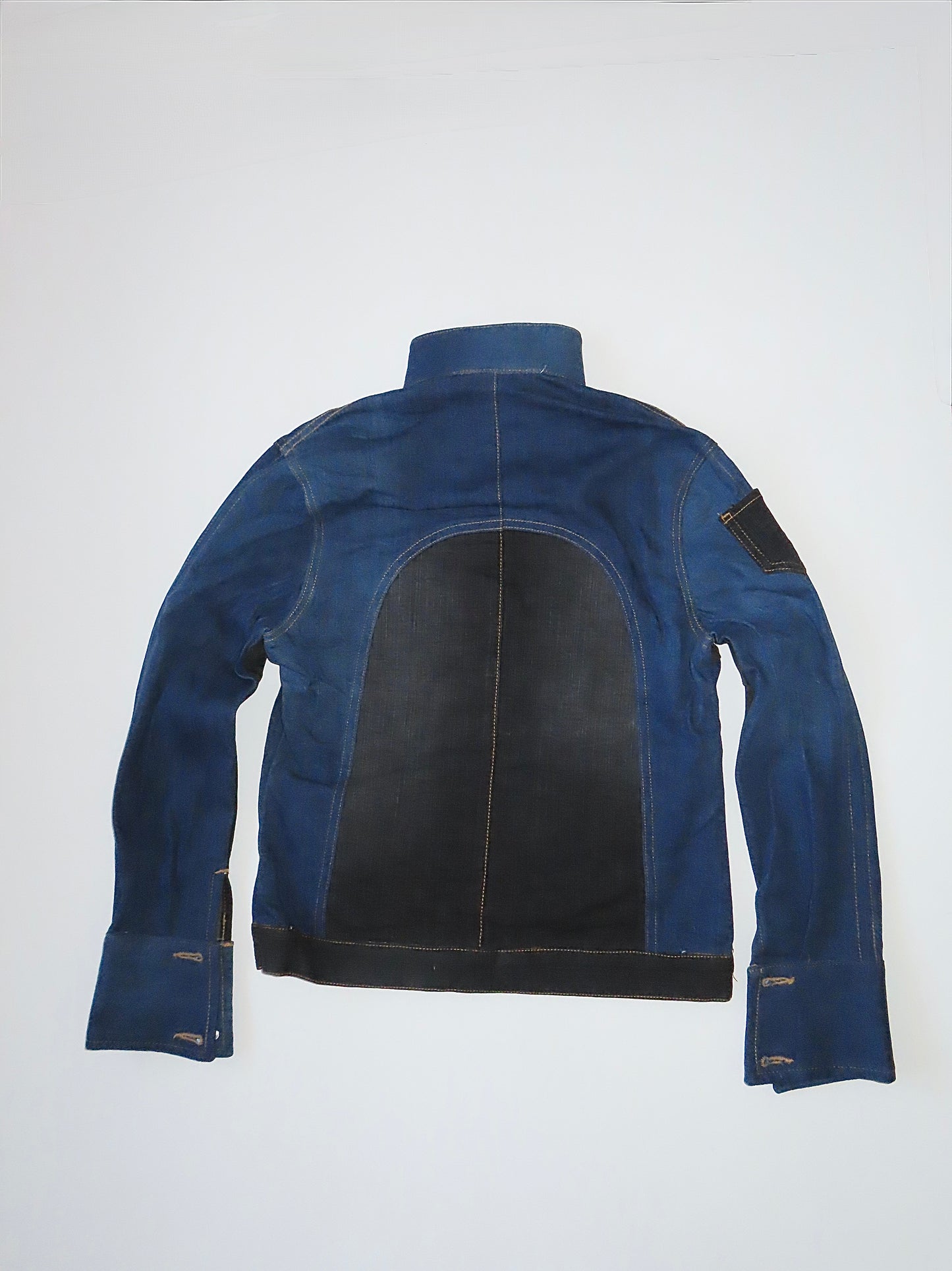 DENIM REWORK MOTO JACKET #1 / SMALL