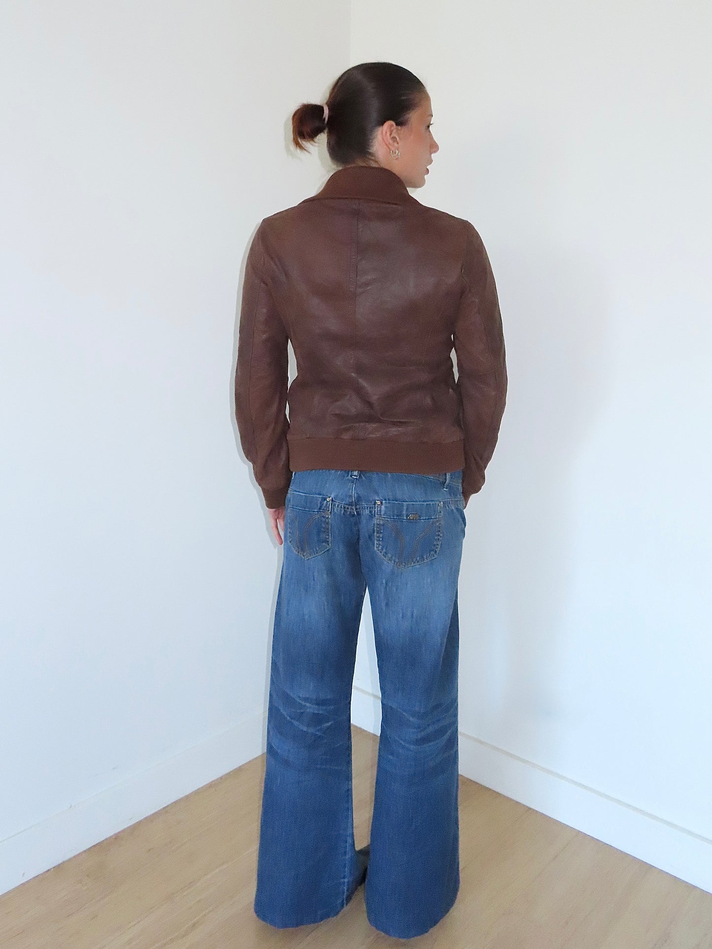 PROMOD CHOCOLATE SUEDE BOMBER JACKET/ EURO 40