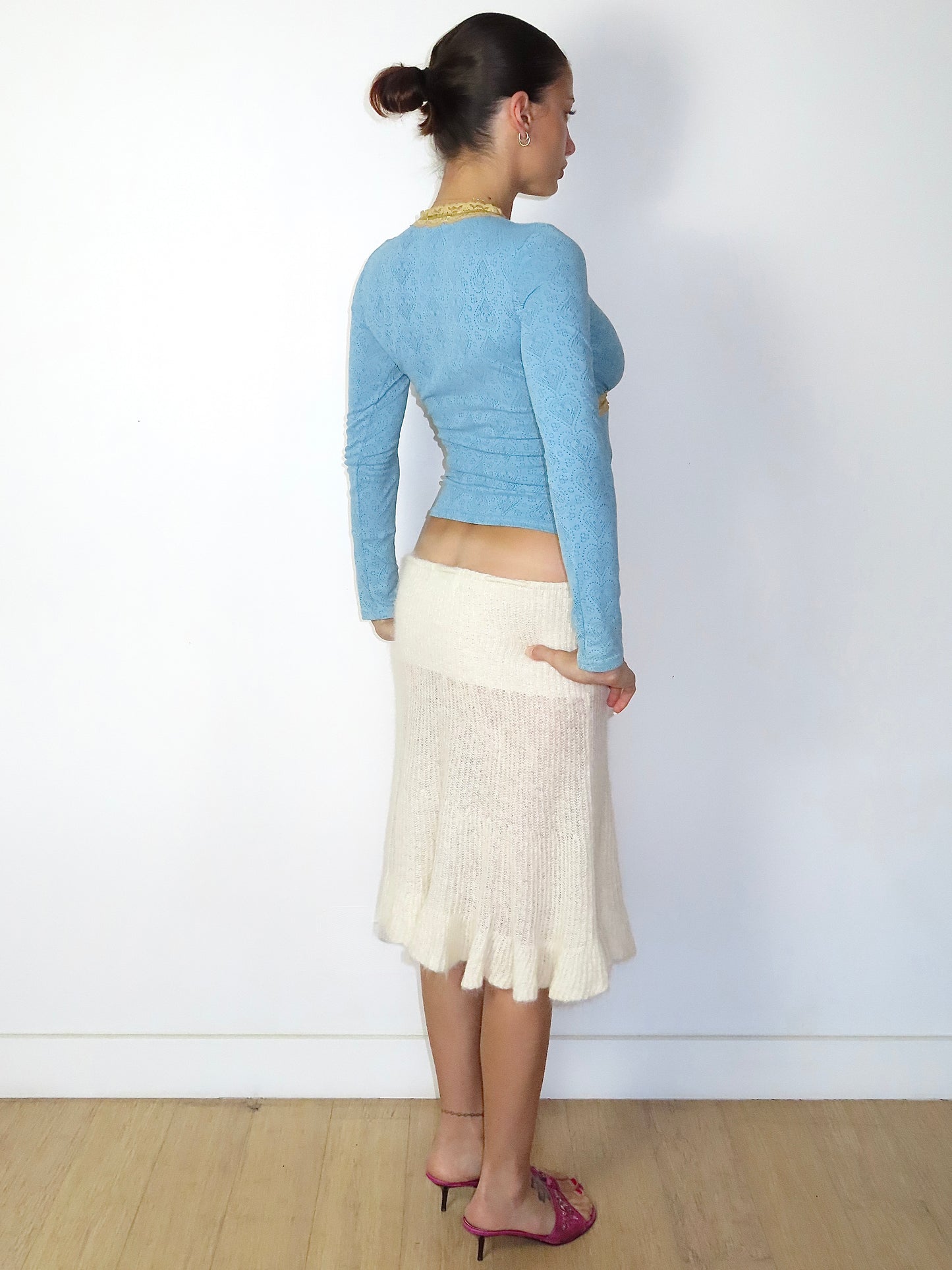 MORGAN DE TOI POINTELLE LACE TRIM LONG SLEEVE / 1