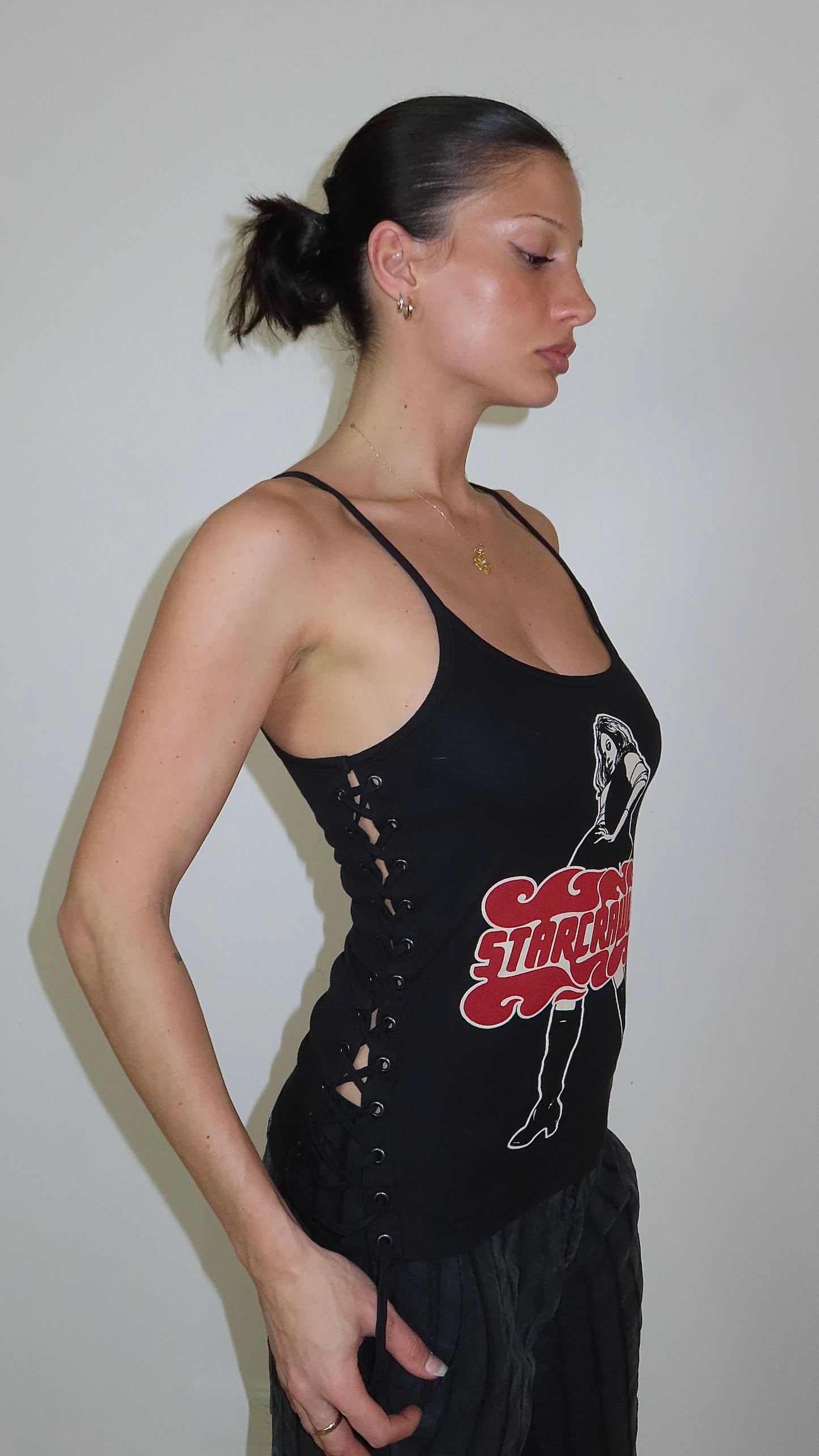 ULTRA RARE HYSTERIC GLAMOUR X STARCRAWLER LACE UP TOP / OS