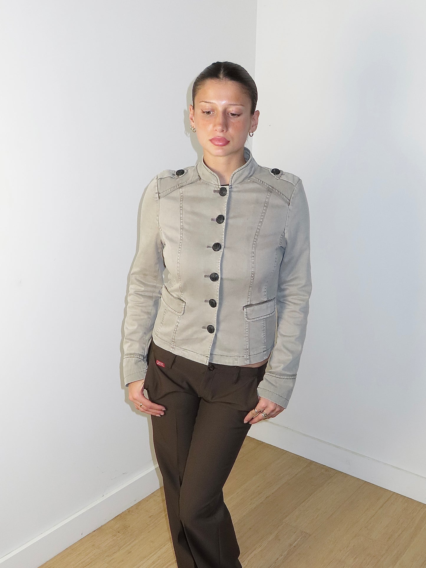 CAMAÏEU TAUPE MILITARY STYLE JACKET / EST. MEDIUM