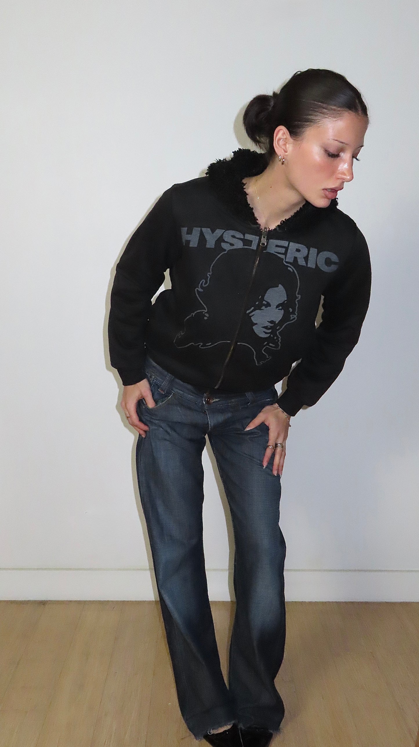 HYSTERIC GLAMOUR REVERSIBLE HOODIE / EST. M