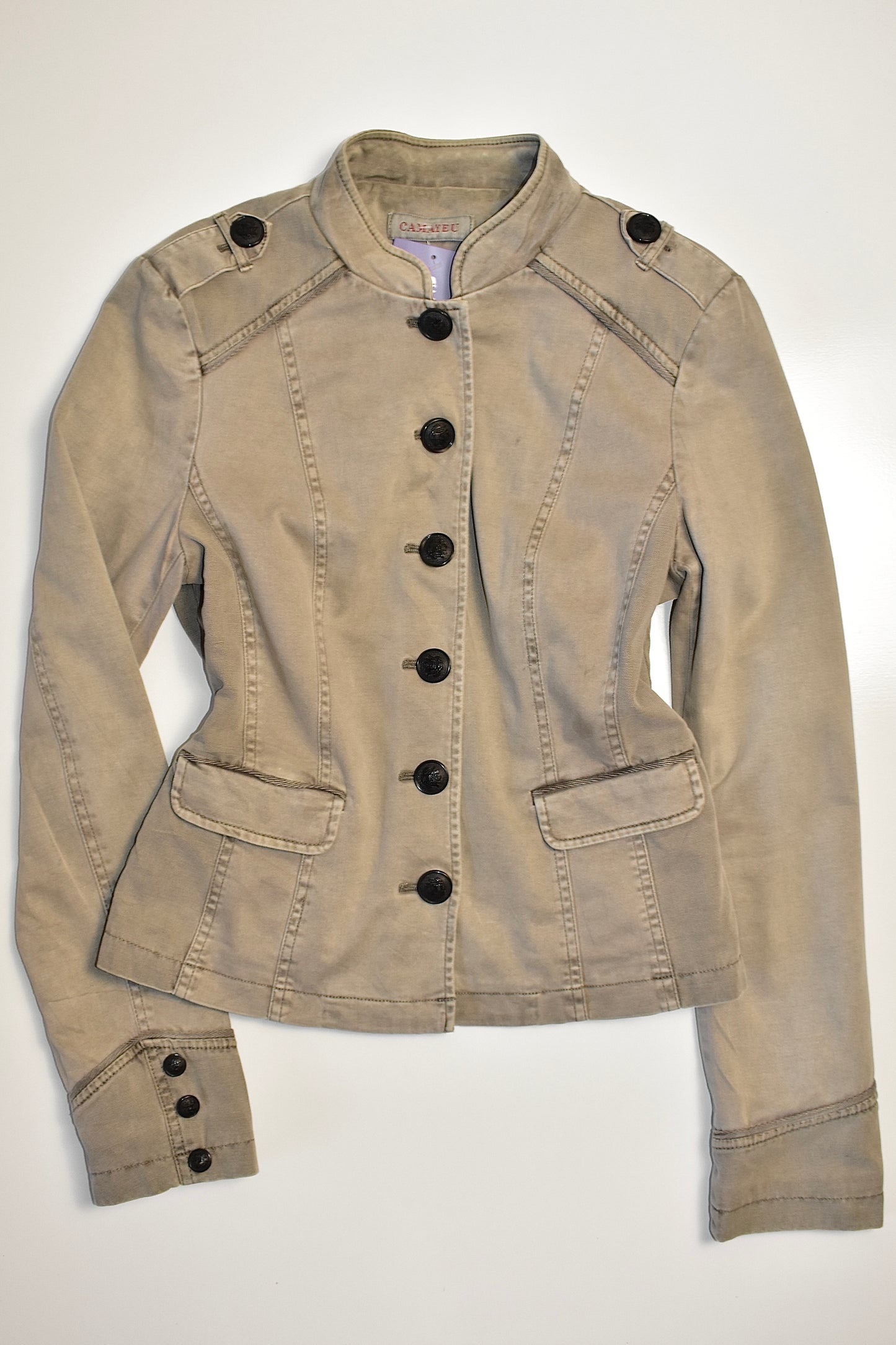 CAMAÏEU TAUPE MILITARY STYLE JACKET / EST. MEDIUM