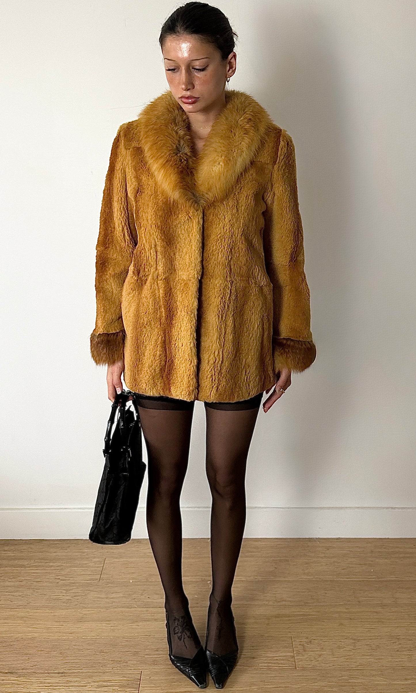 NICE CLAUP TOKYO RABBIT FUR COAT / KOREAN 66