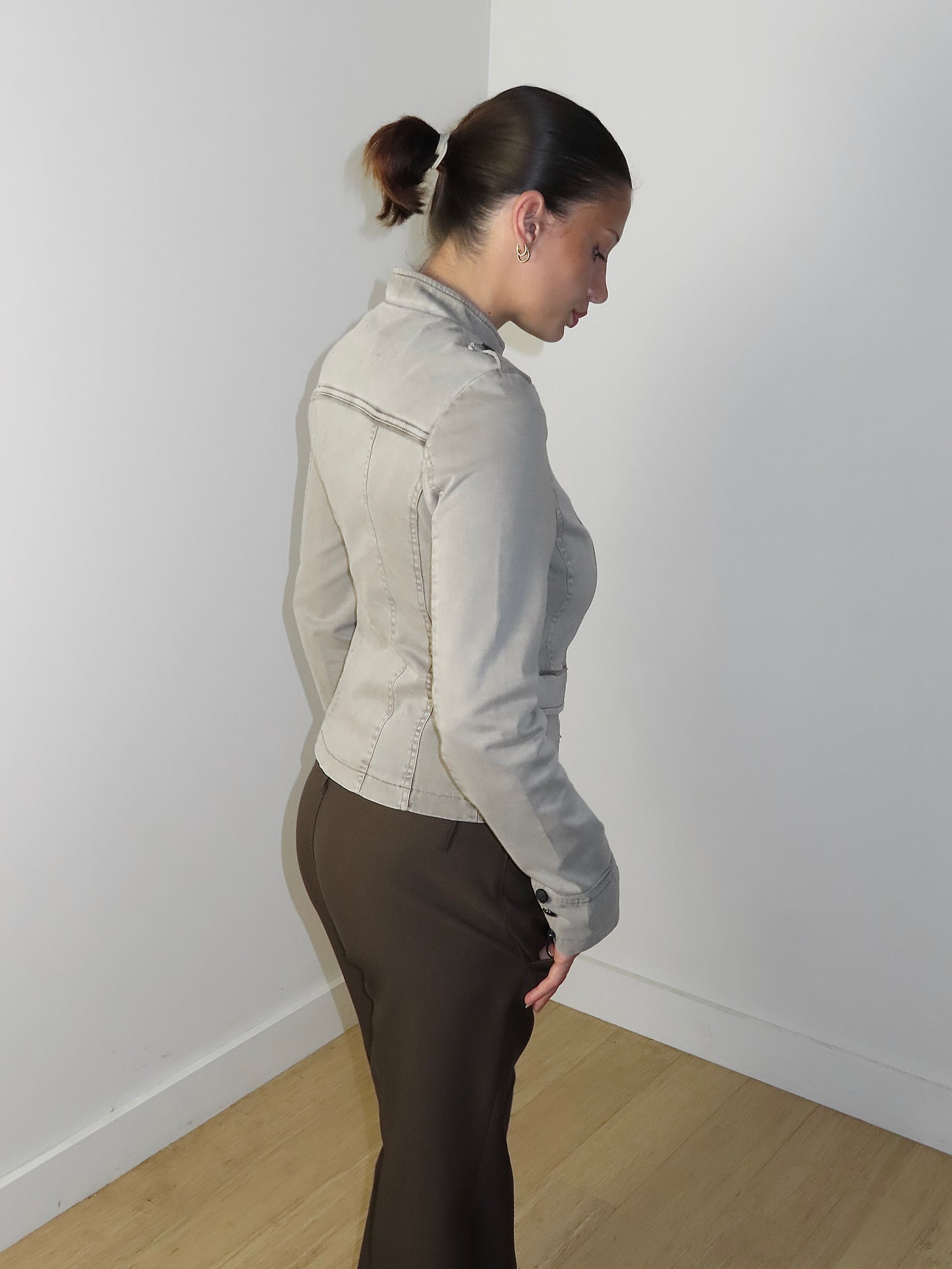 CAMAÏEU TAUPE MILITARY STYLE JACKET / EST. MEDIUM