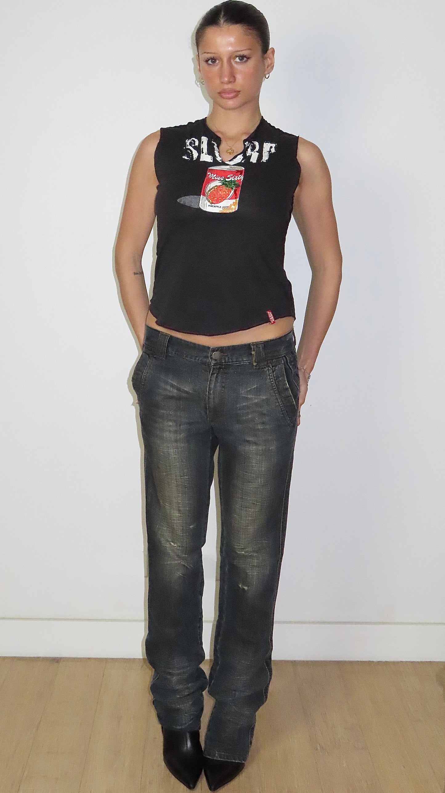 RARE MISS SIXTY SLURP PINEAPPLE JUICE TANK / LARGE