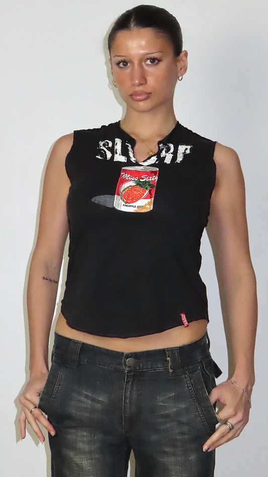 RARE MISS SIXTY SLURP PINEAPPLE JUICE TANK / LARGE
