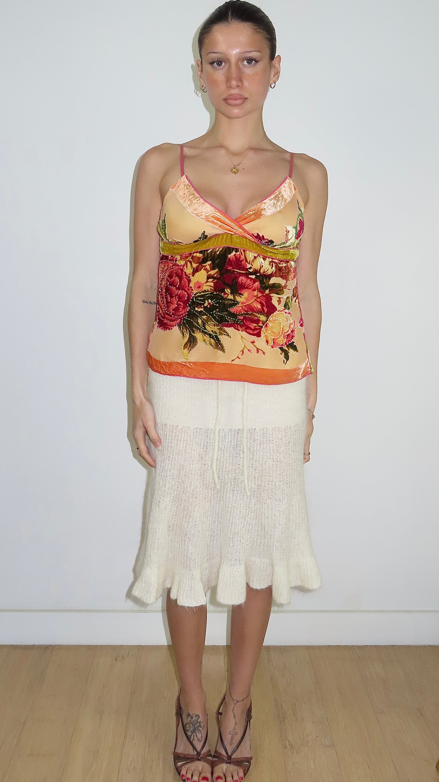 HALÉ BOB FLORAL BEADED CAMISOLE / S