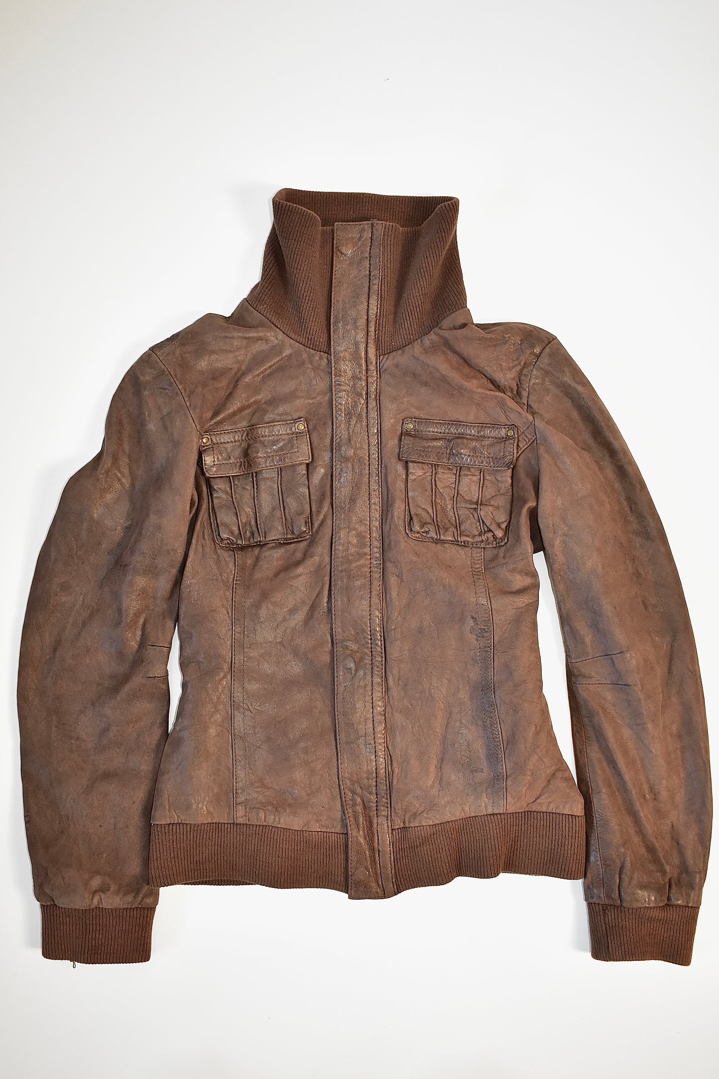 PROMOD CHOCOLATE SUEDE BOMBER JACKET/ EURO 40