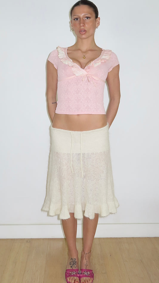 MORGAN DE TOI POINTELLE BABY TEE / T1