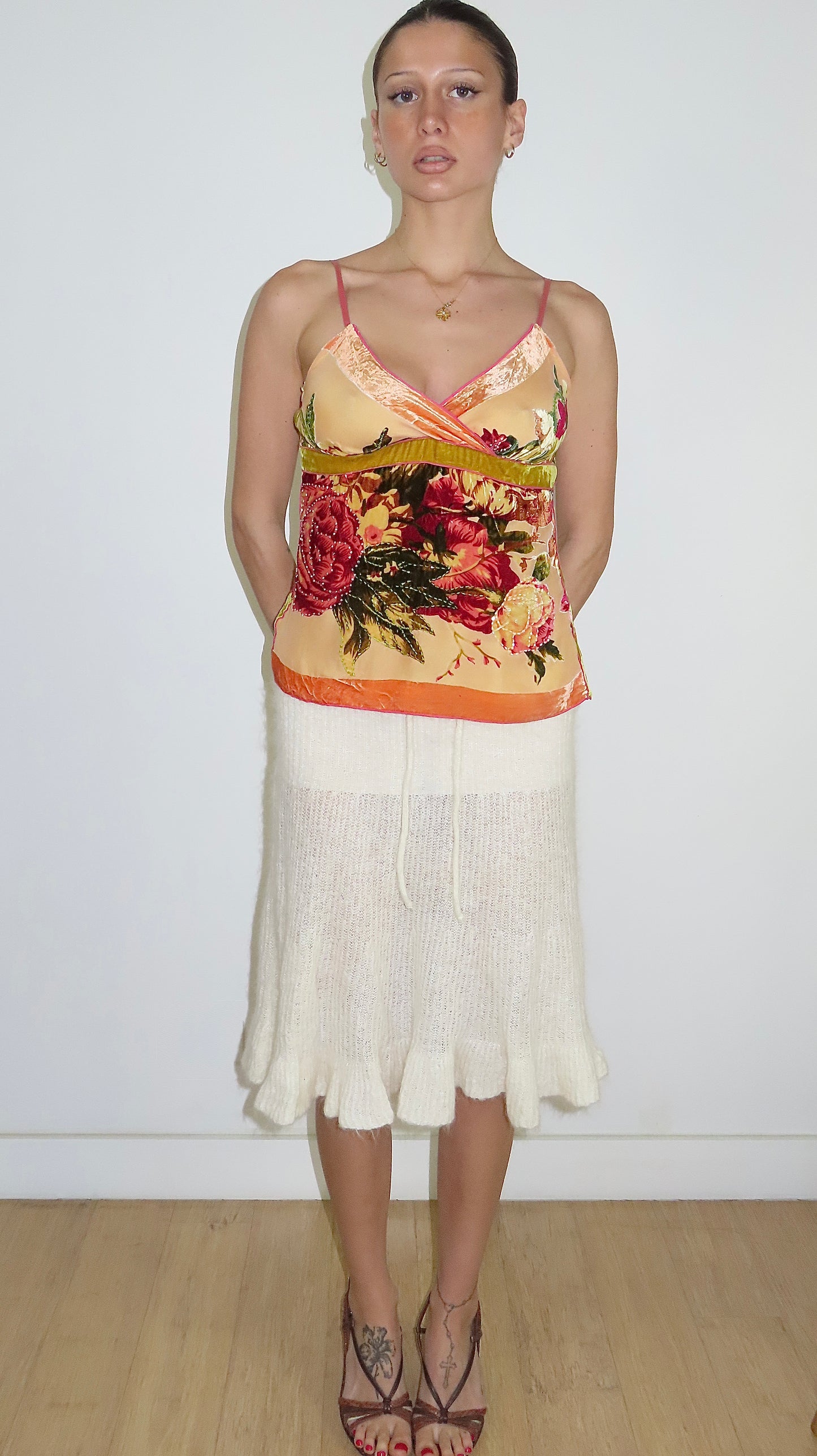HALÉ BOB FLORAL BEADED CAMISOLE / S