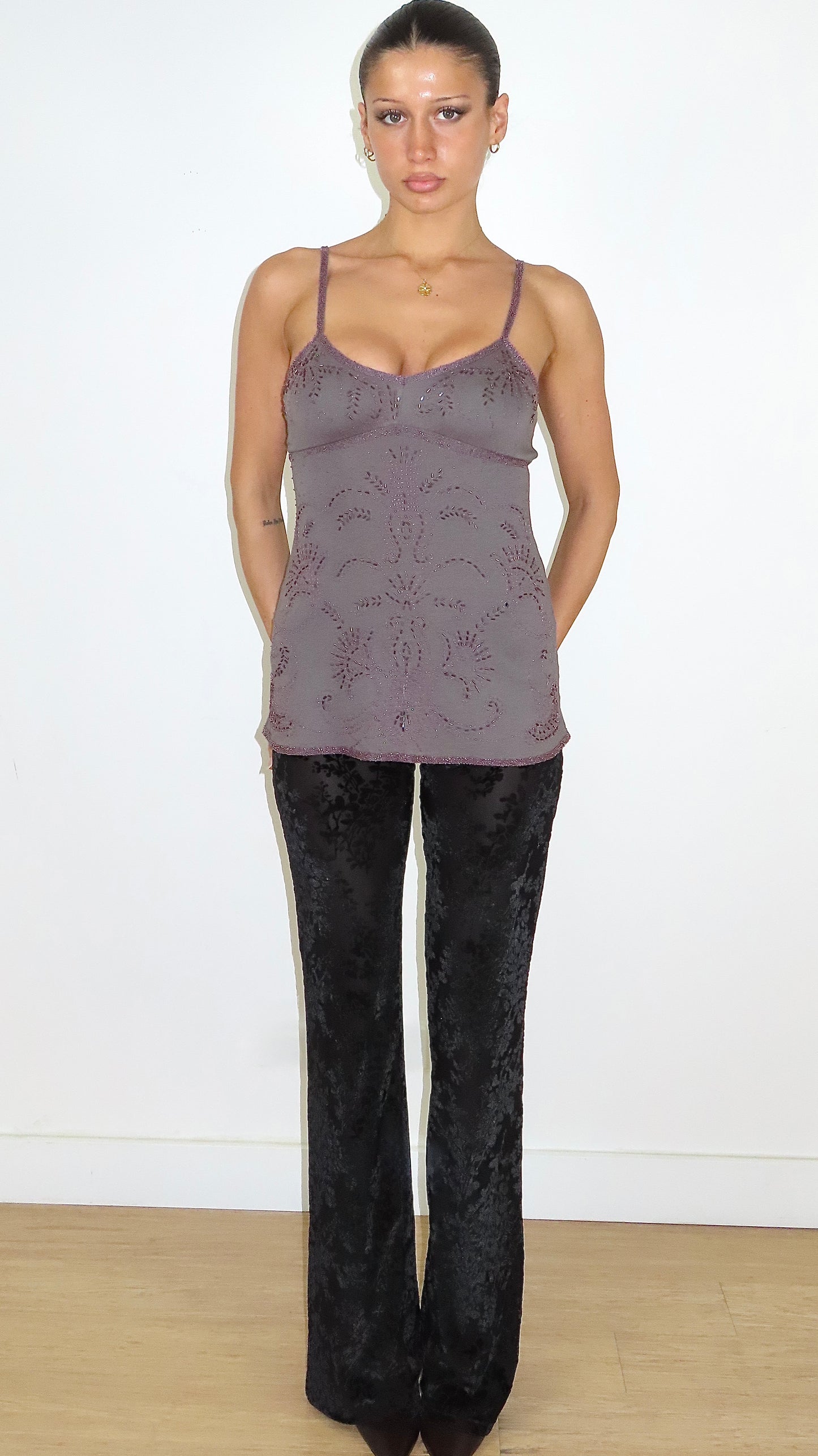 EZRA FITCH BEADED CAMISOLE / M