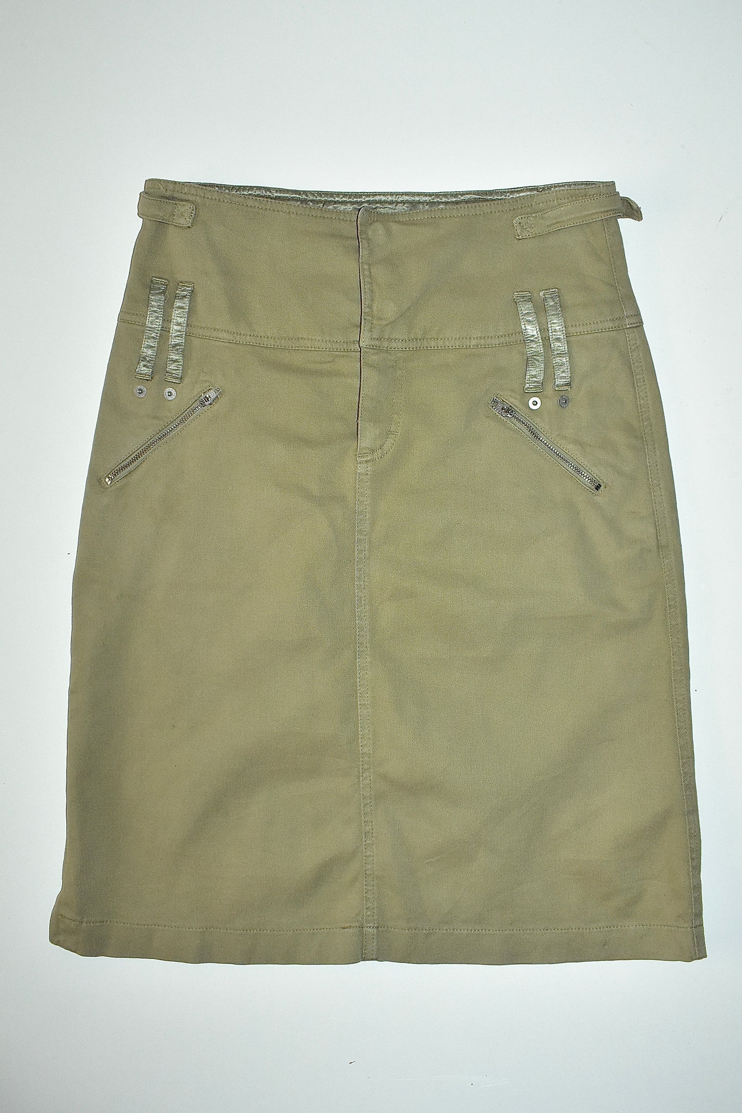 CALVIN KLEIN KHAKI MIDI SKIRT/ SZ 16