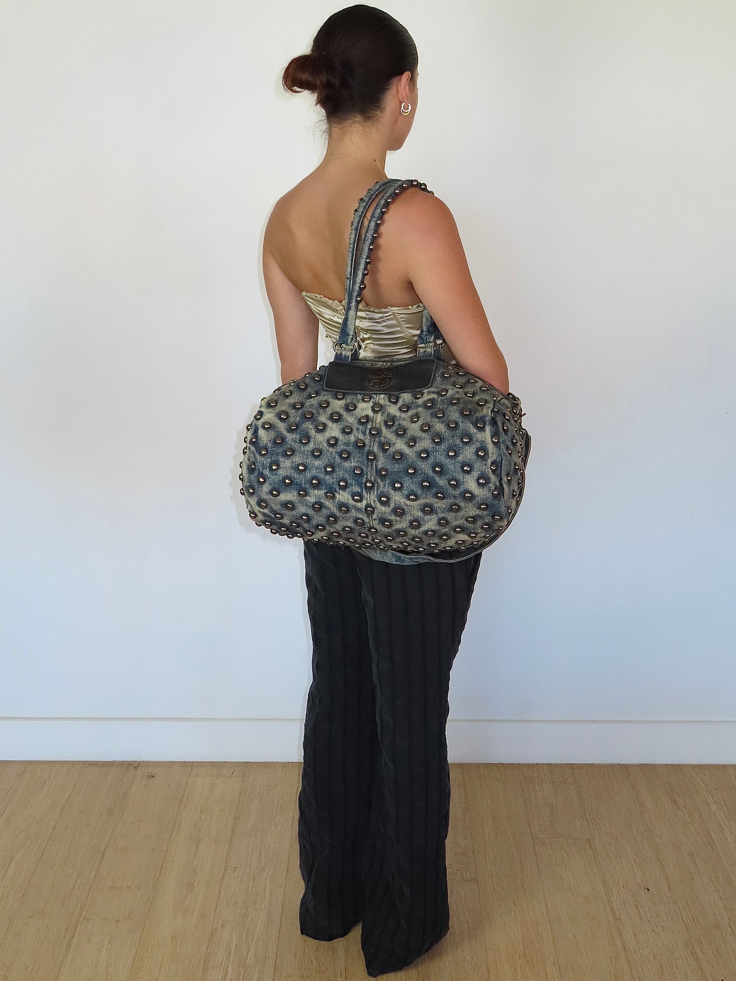 MISS SIXTY STUDDED DENIM BAG