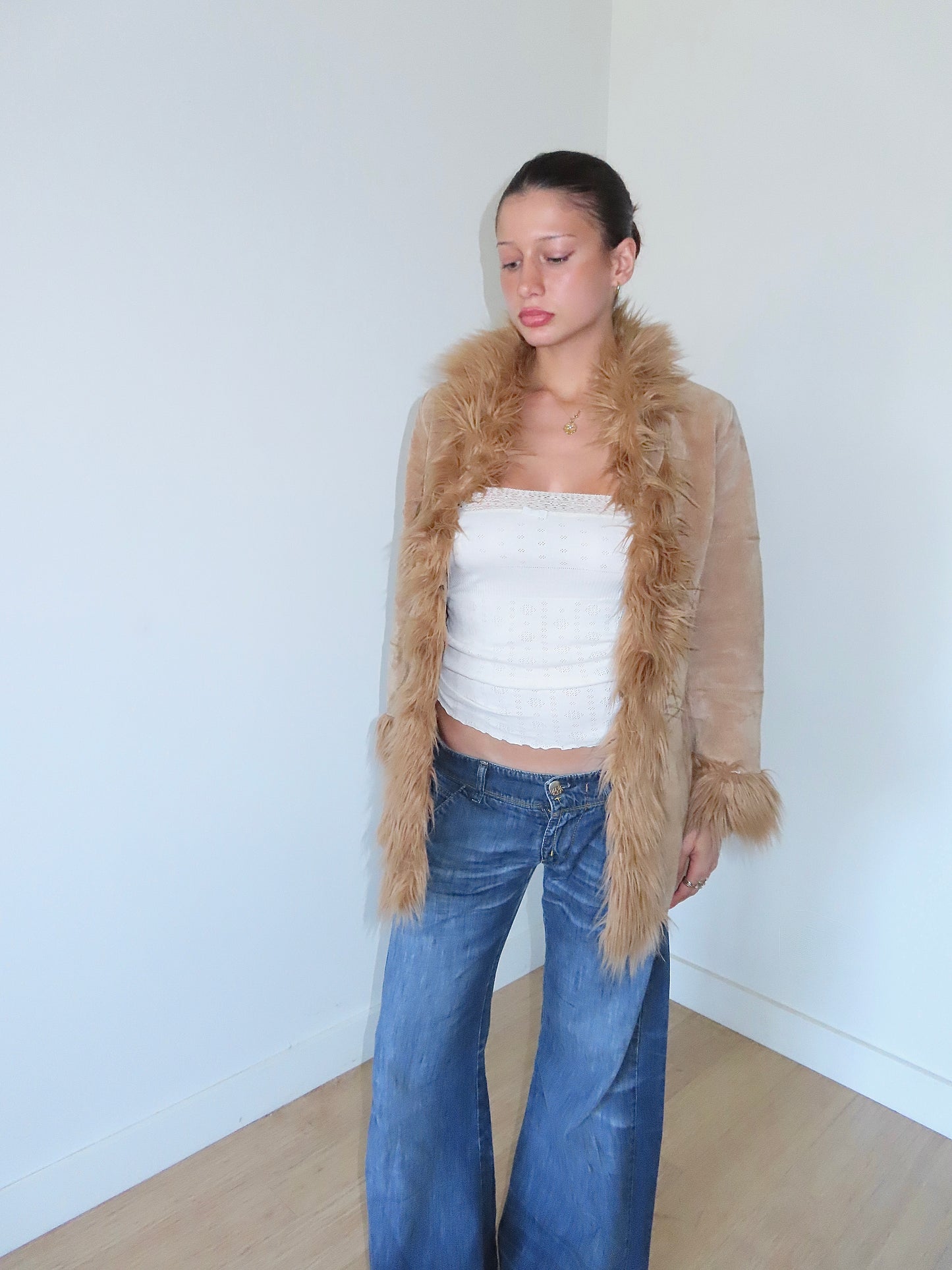 MIX IT GENUINE SUEDE AFGHAN COAT / SMALL