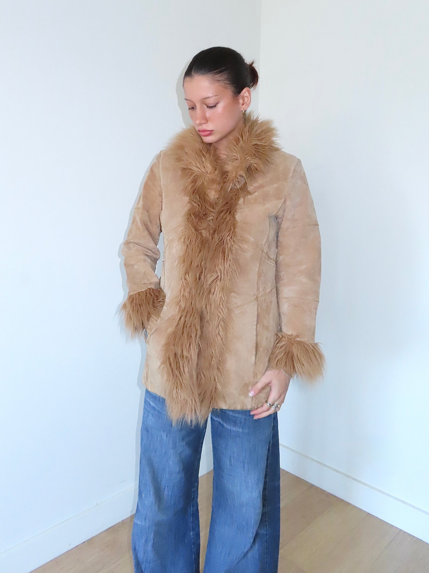 MIX IT GENUINE SUEDE AFGHAN COAT / SMALL