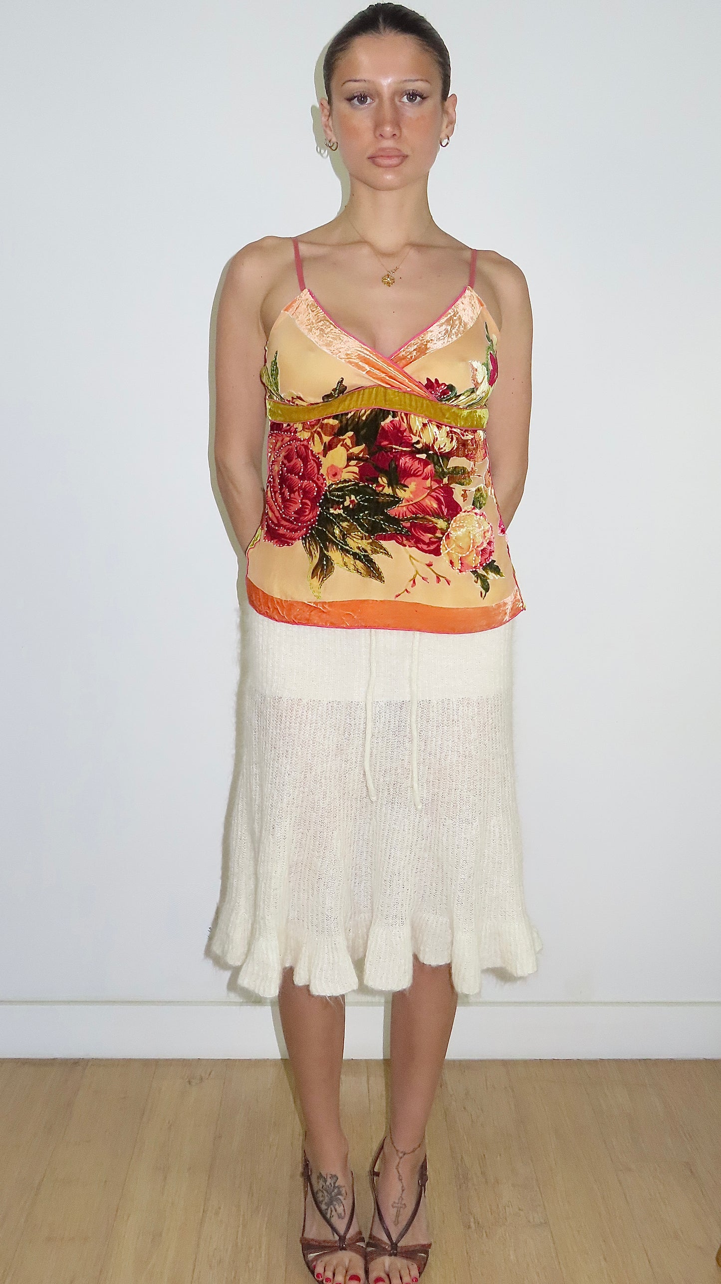 HALÉ BOB FLORAL BEADED CAMISOLE / S