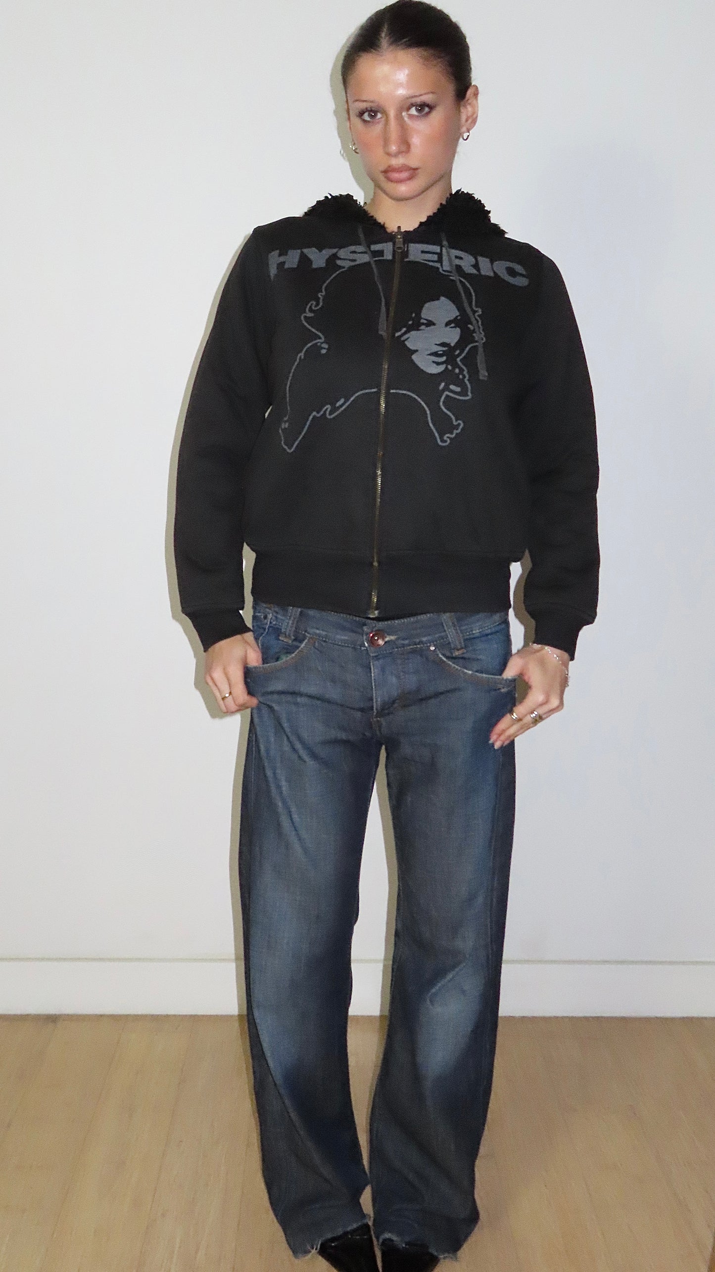 HYSTERIC GLAMOUR REVERSIBLE HOODIE / EST. M