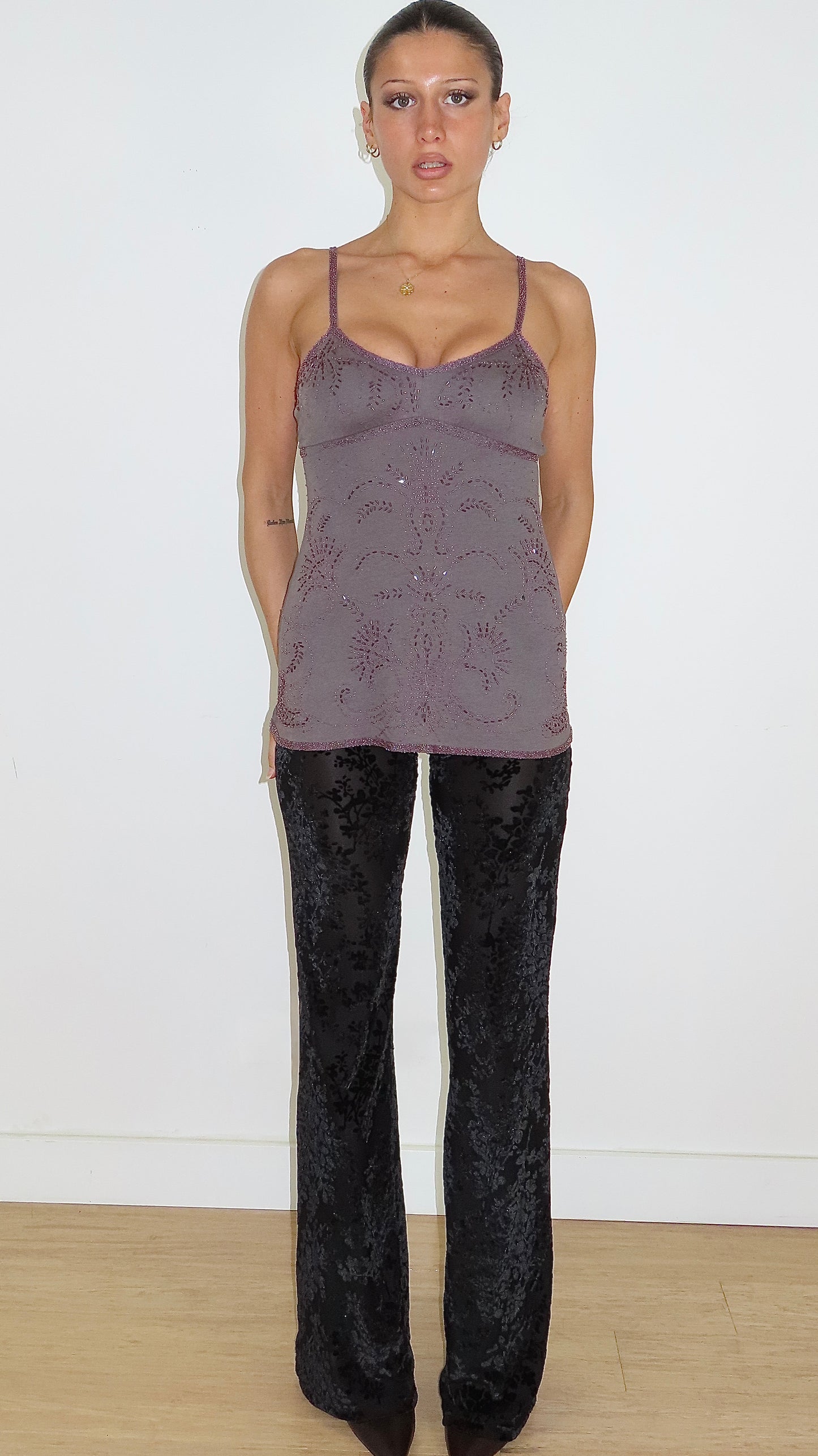 EZRA FITCH BEADED CAMISOLE / M
