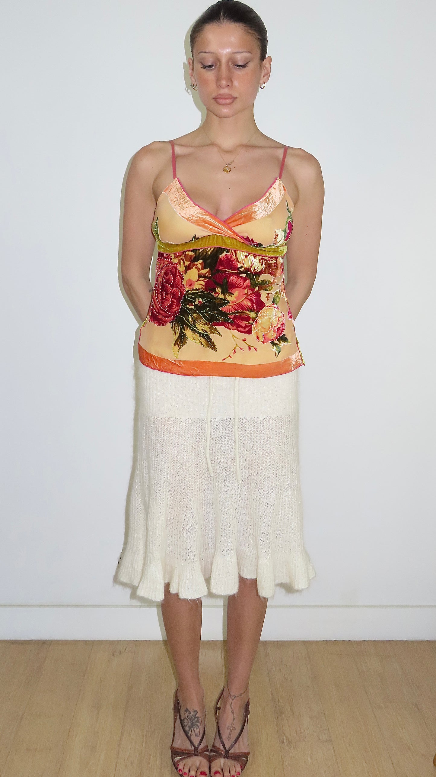 HALÉ BOB FLORAL BEADED CAMISOLE / S