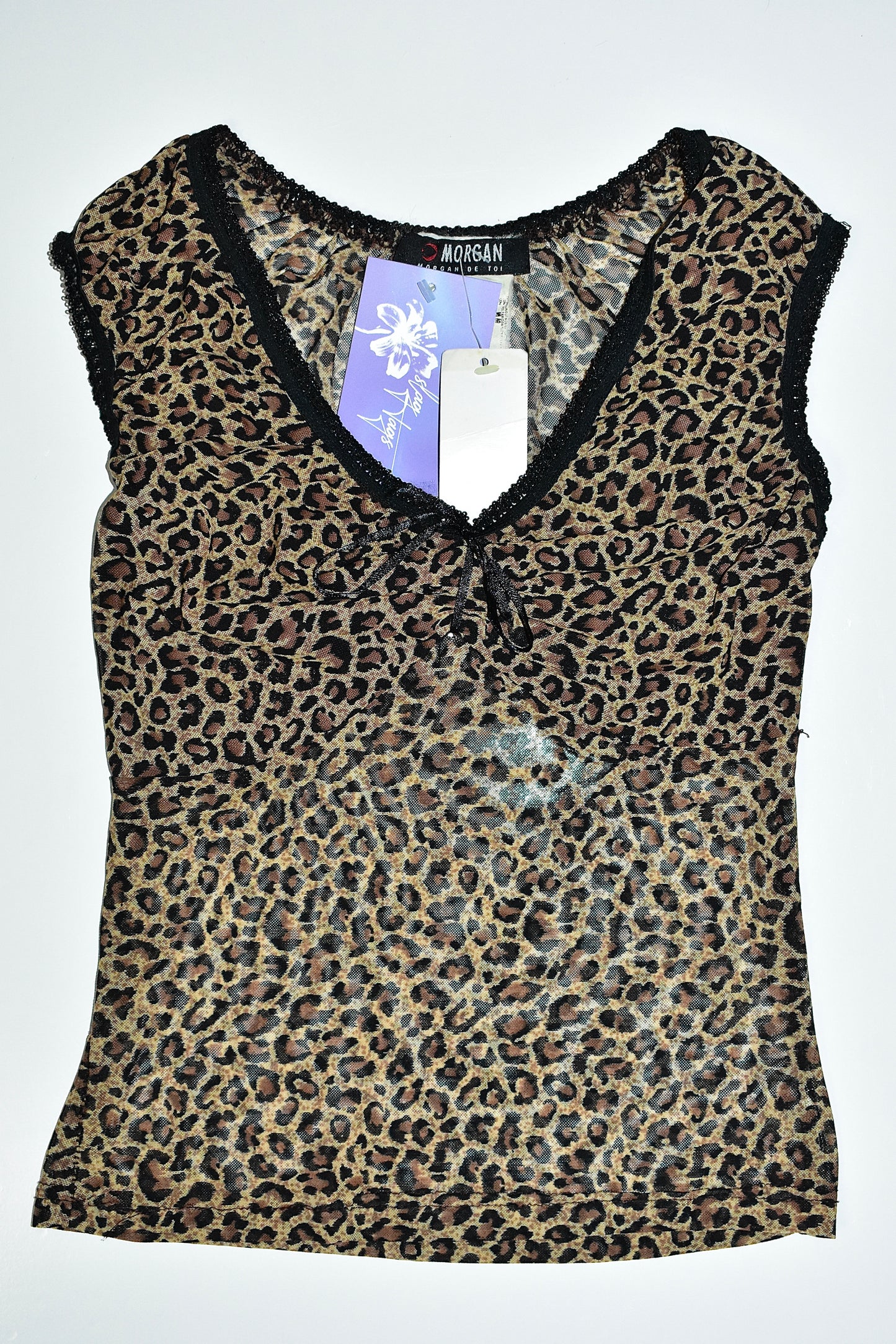 DEADSTOCK MORGAN DE TOI LEOPARD PRINT TANK TOP / EST. SMALL