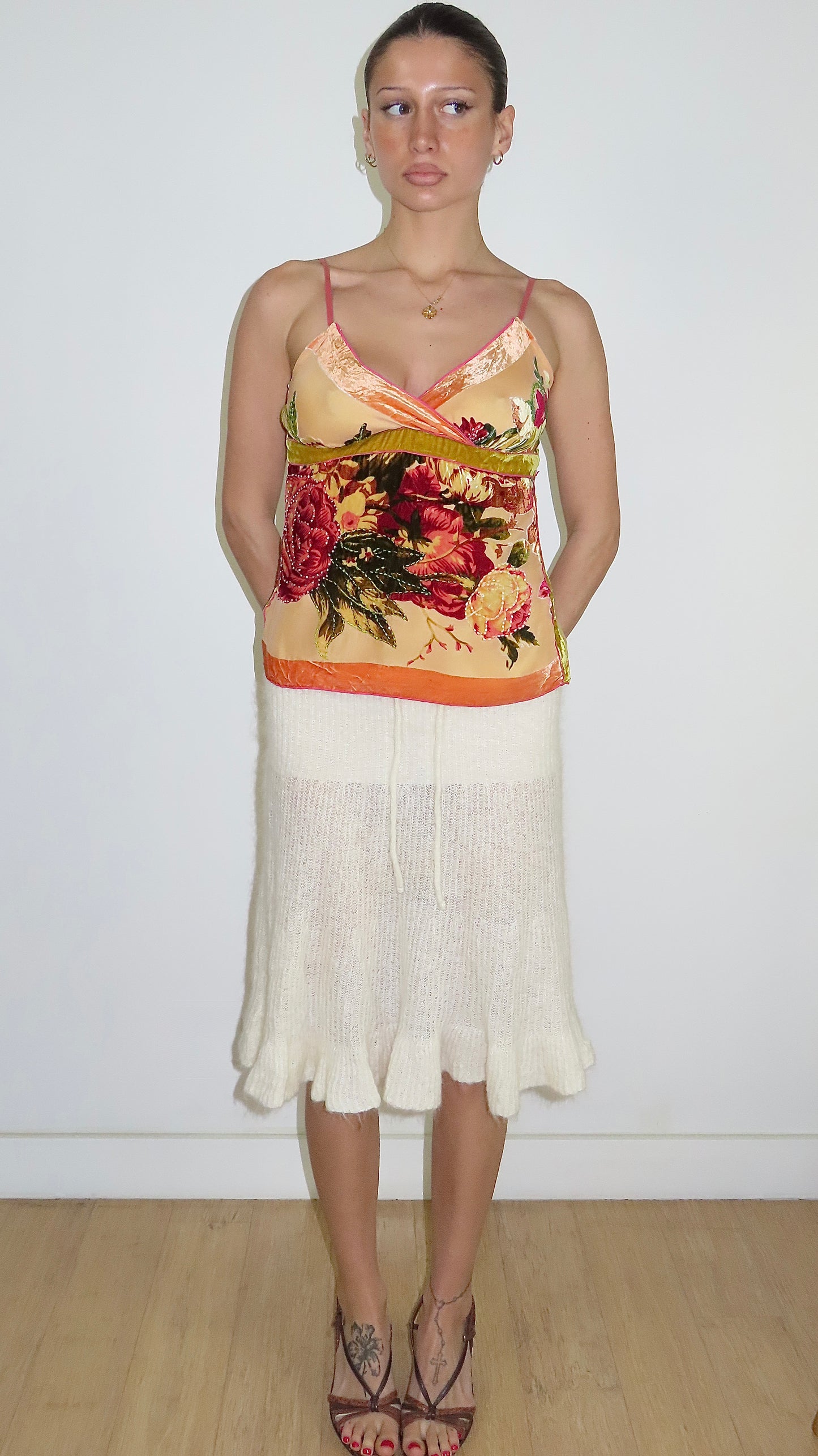 HALÉ BOB FLORAL BEADED CAMISOLE / S