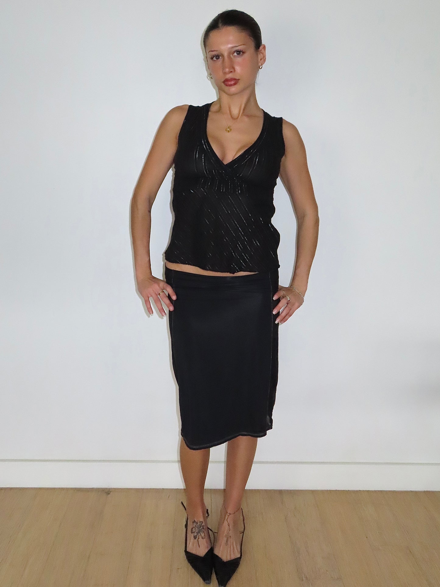 ESPRIT WRAP BUST TANK TOP / UK 8