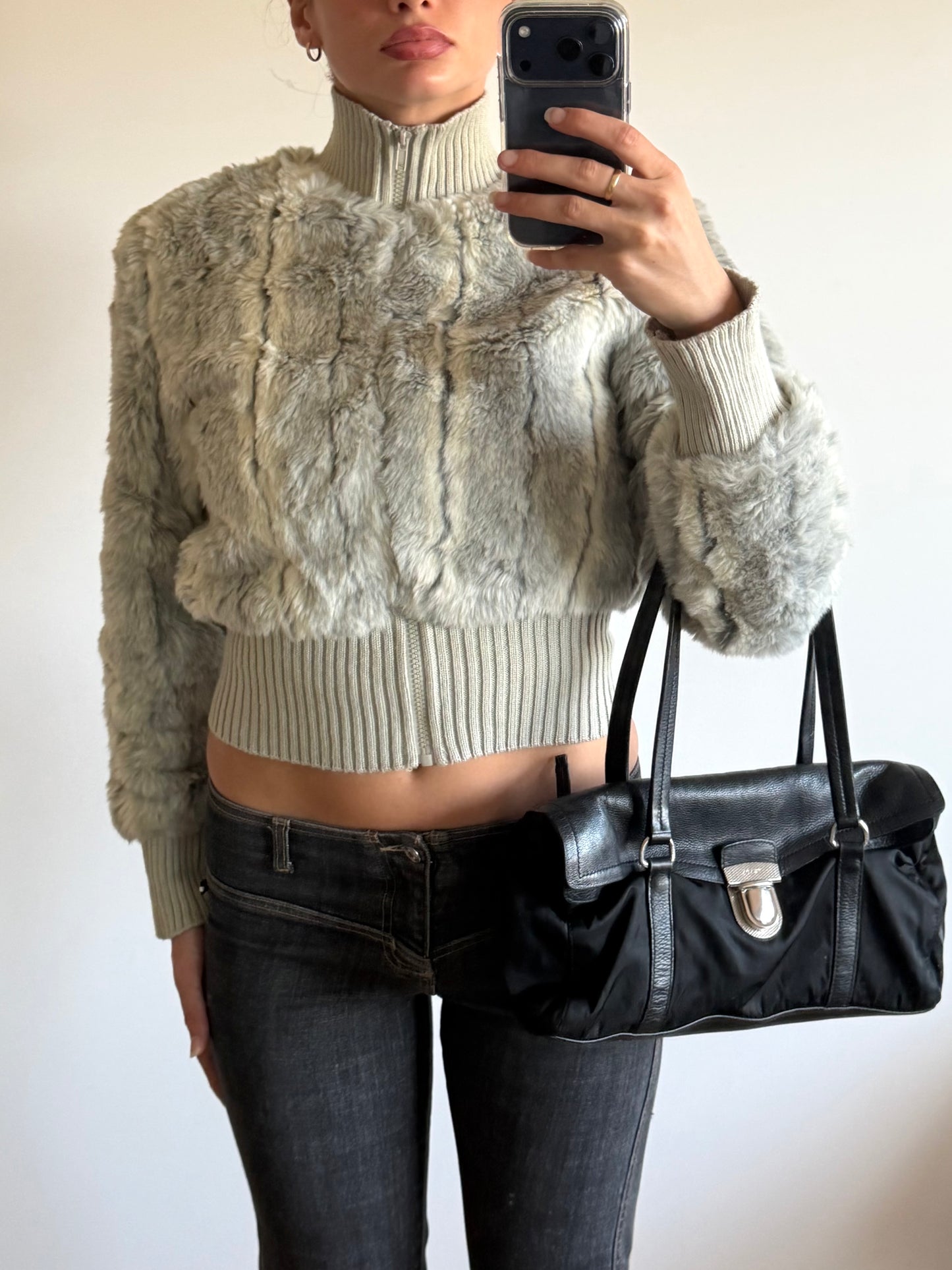 RAVE FAUX FUR JACKET / SMALL