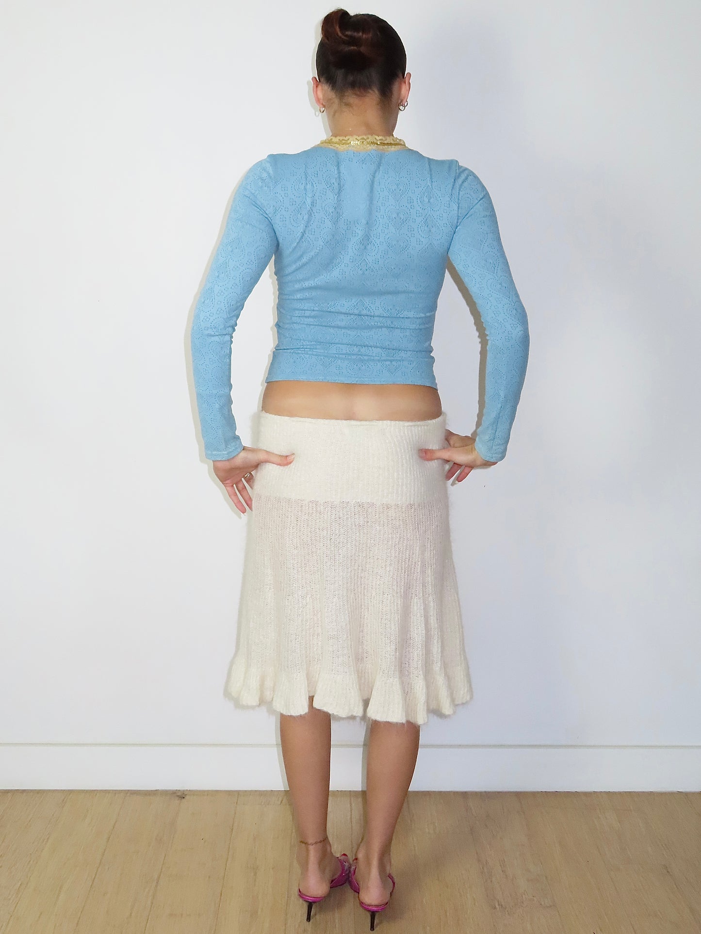 MORGAN DE TOI POINTELLE LACE TRIM LONG SLEEVE / 1