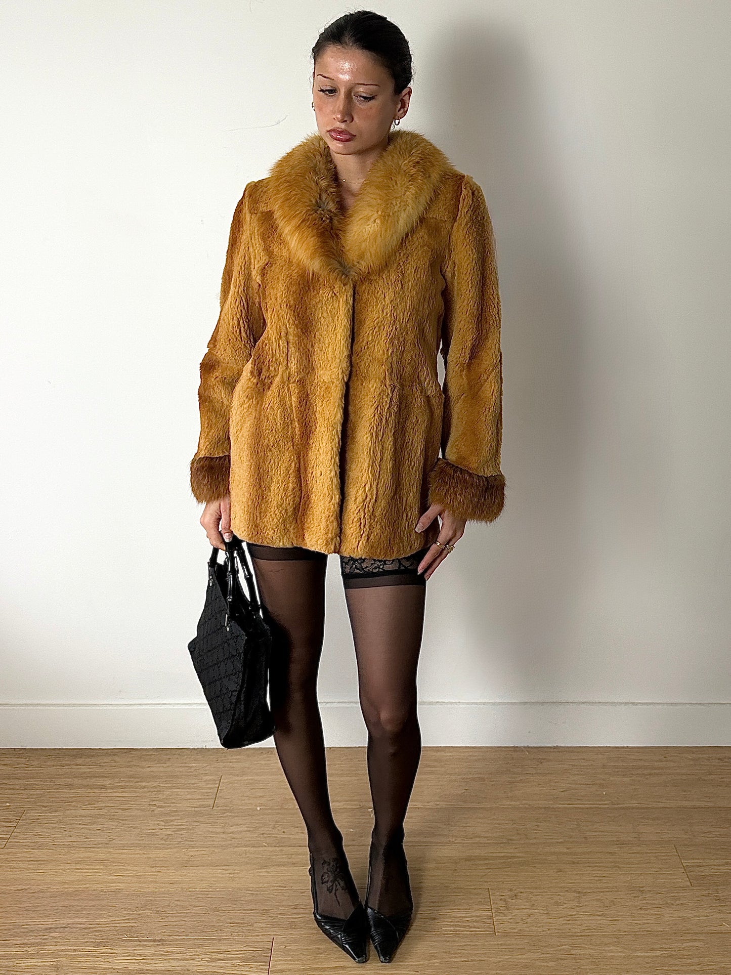 NICE CLAUP TOKYO RABBIT FUR COAT / KOREAN 66