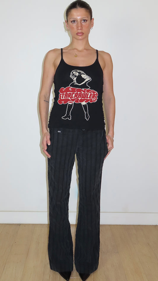 ULTRA RARE HYSTERIC GLAMOUR X STARCRAWLER LACE UP TOP / OS