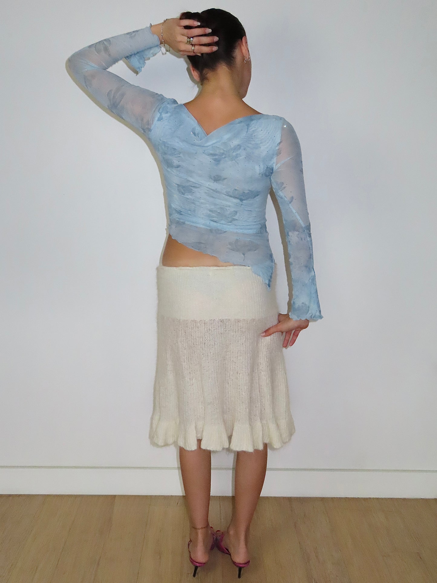 BLUE SHIMMER LONG SLEEVE / SMALL