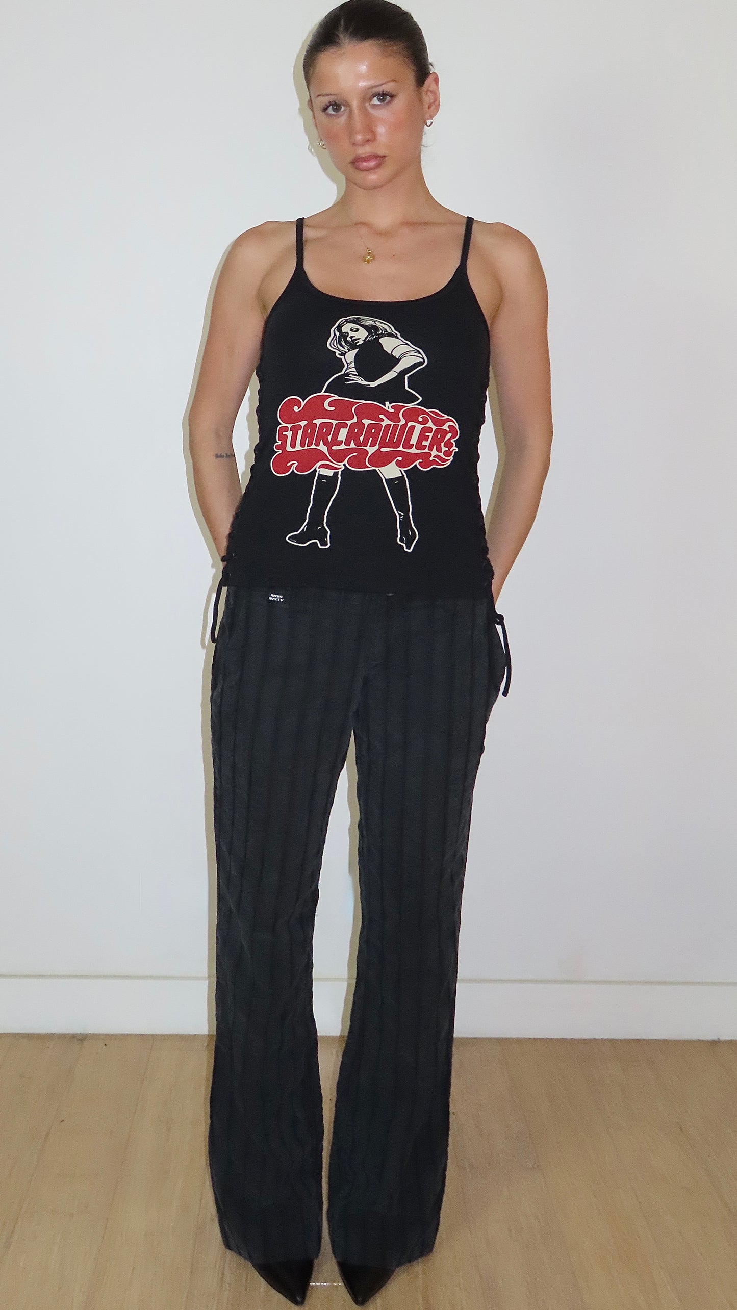 ULTRA RARE HYSTERIC GLAMOUR X STARCRAWLER LACE UP TOP / OS