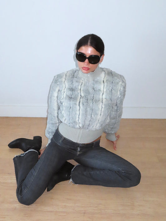 RAVE FAUX FUR JACKET / SMALL