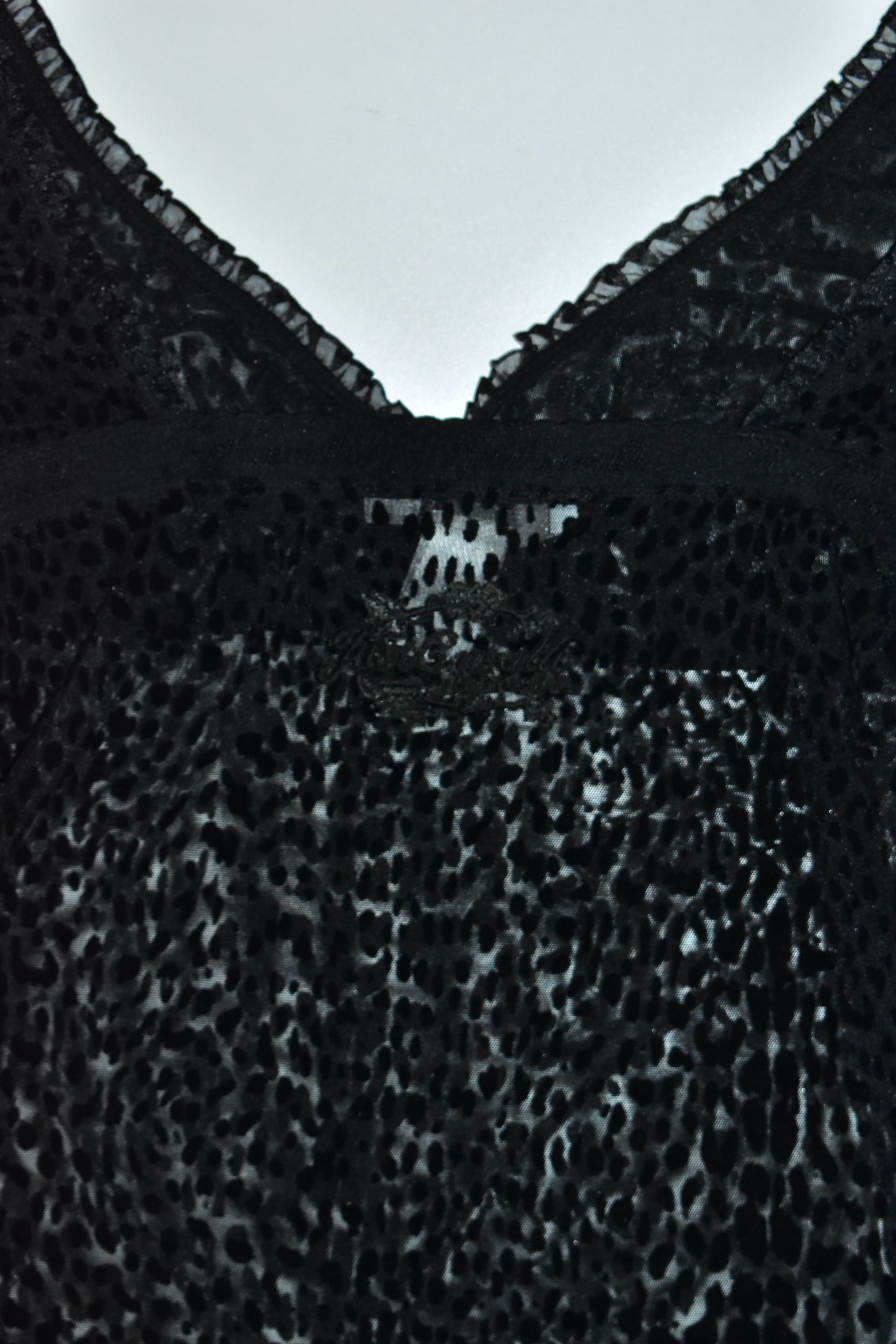 JUST CAVALLI UNDERWEAR VELOUR MESH TOP / EURO S