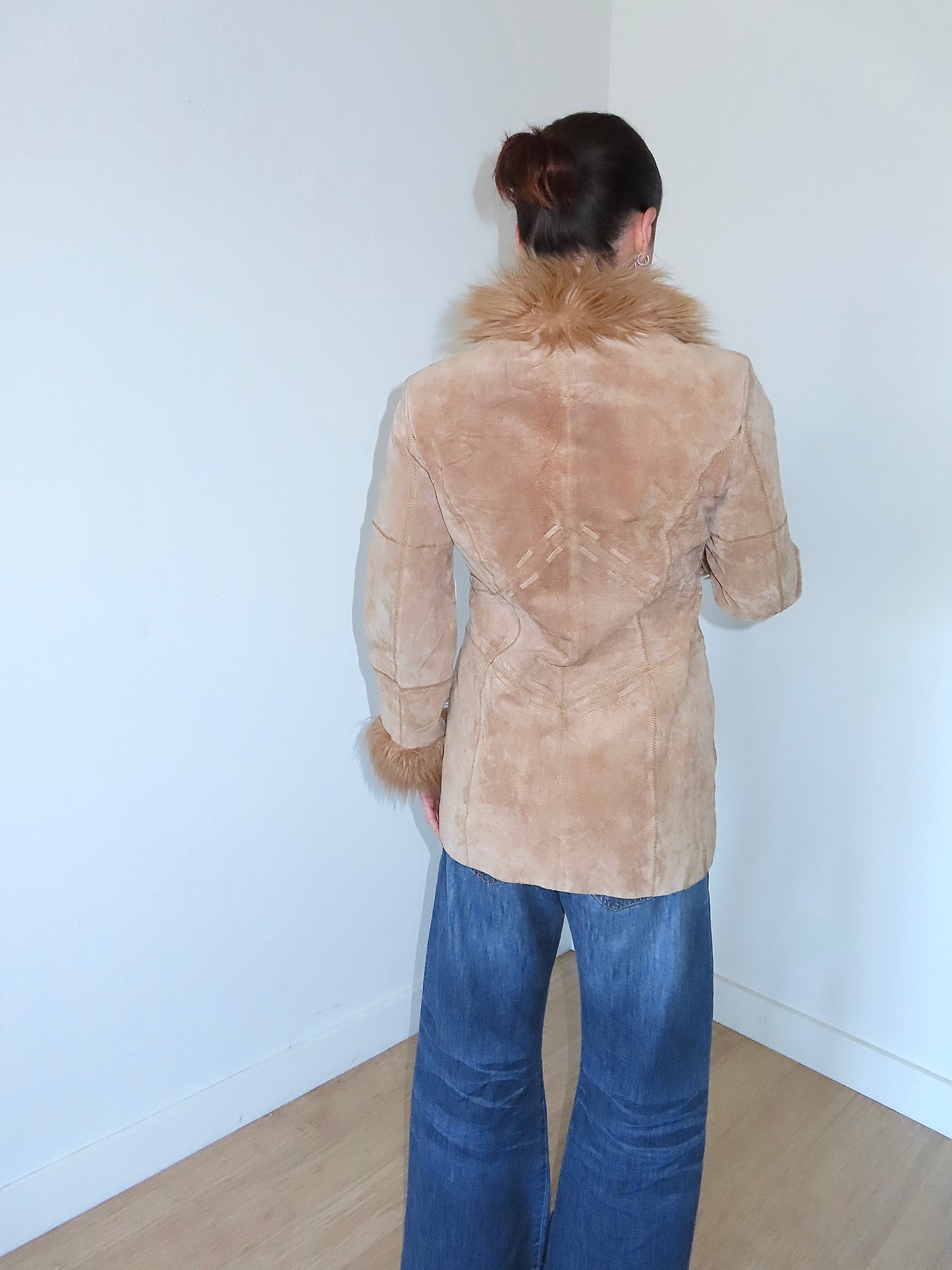 MIX IT GENUINE SUEDE AFGHAN COAT / SMALL