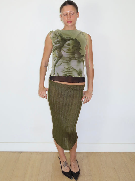 JOY JOY THE BIRTH OF VENUS GRAPHIC PRINT TOP / MEDIUM