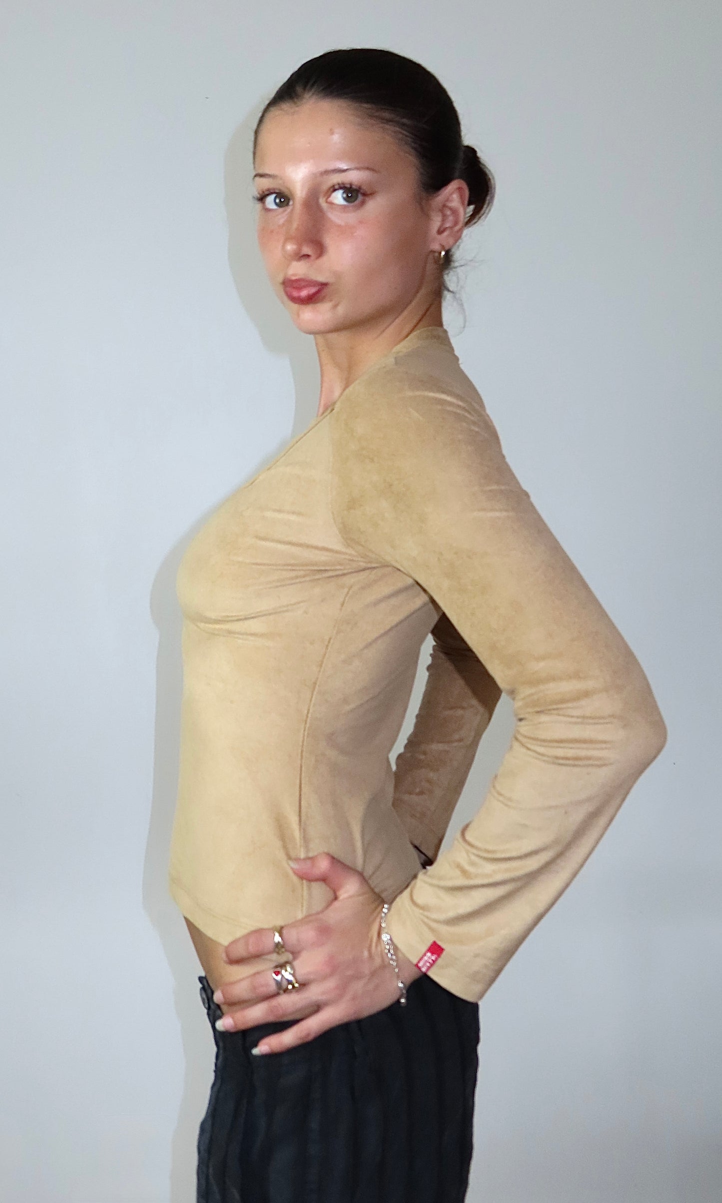 MISS SIXTY FAUX SUEDE LONG SLEEVE / MEDIUM