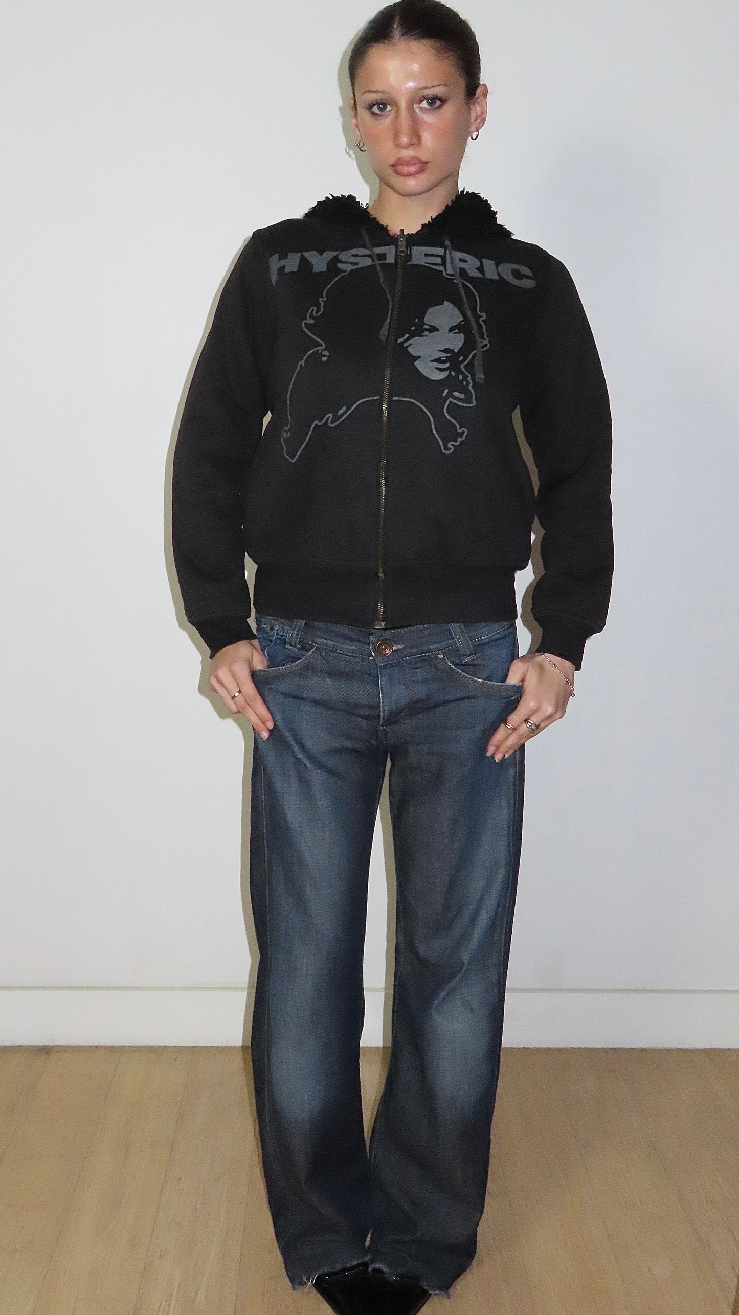 HYSTERIC GLAMOUR REVERSIBLE HOODIE / EST. M
