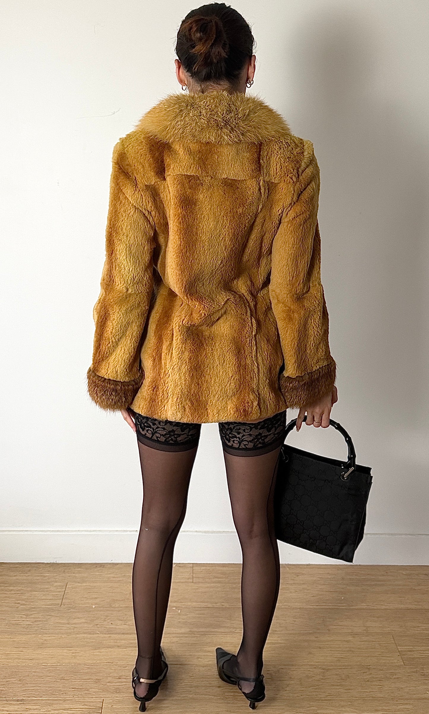 NICE CLAUP TOKYO RABBIT FUR COAT / KOREAN 66
