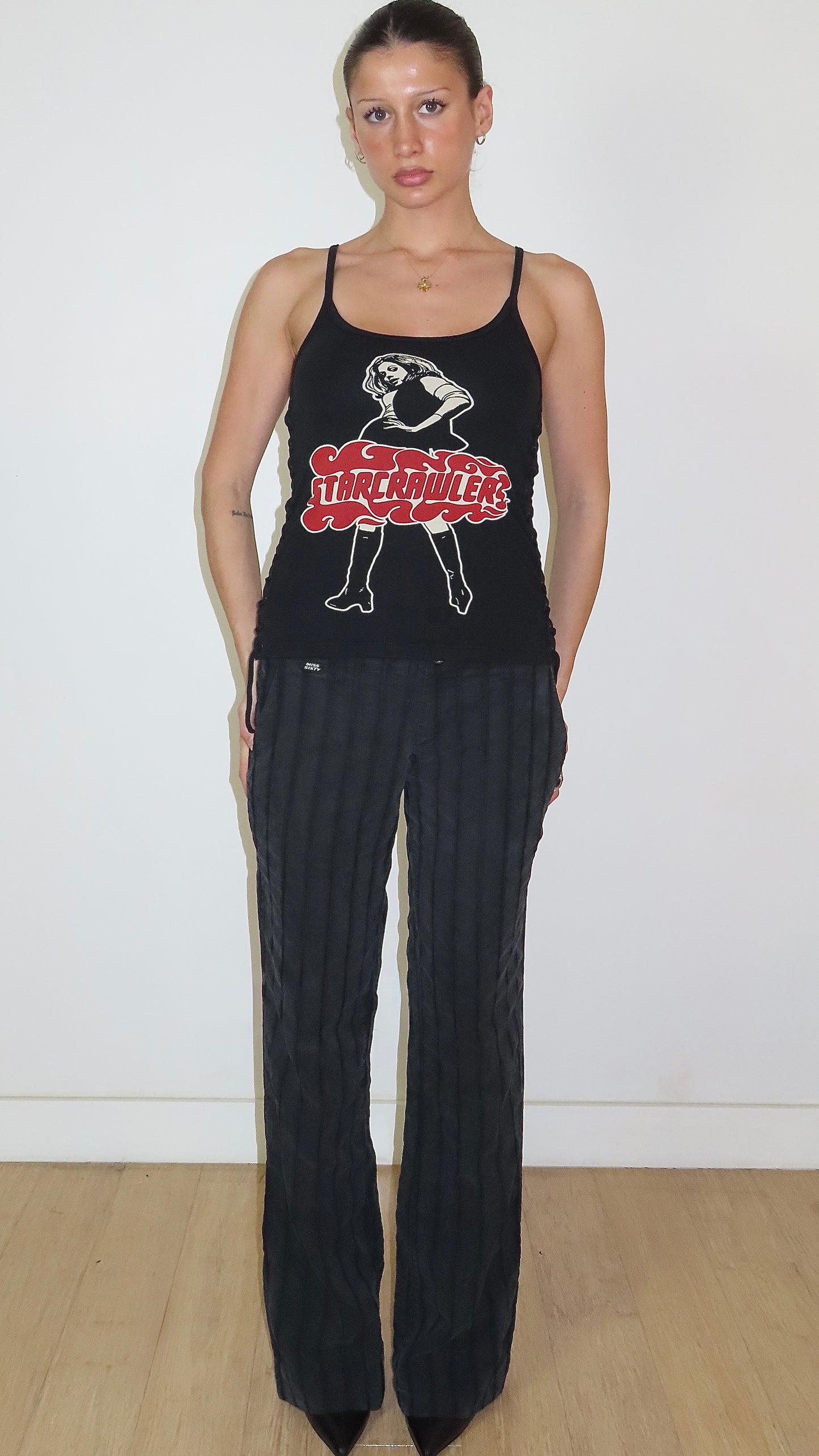 ULTRA RARE HYSTERIC GLAMOUR X STARCRAWLER LACE UP TOP / OS