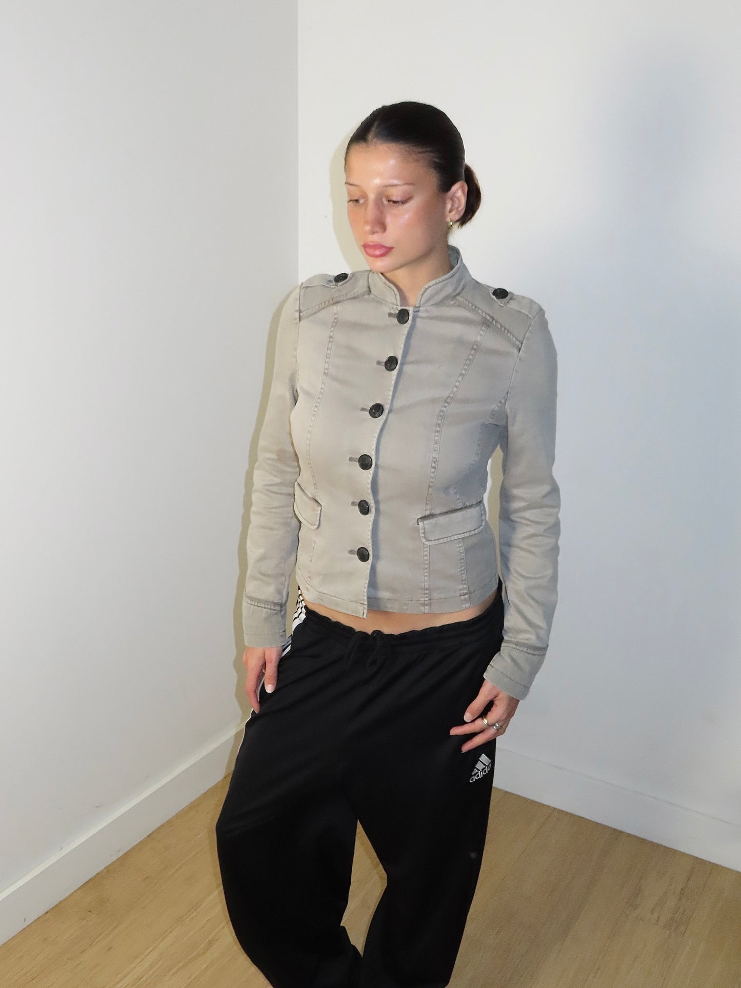 CAMAÏEU TAUPE MILITARY STYLE JACKET / EST. MEDIUM