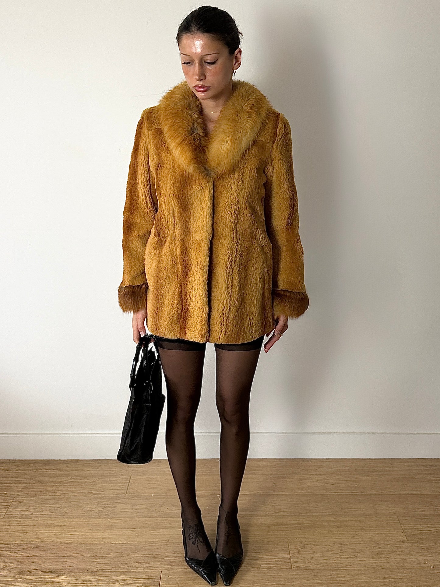 NICE CLAUP TOKYO RABBIT FUR COAT / KOREAN 66
