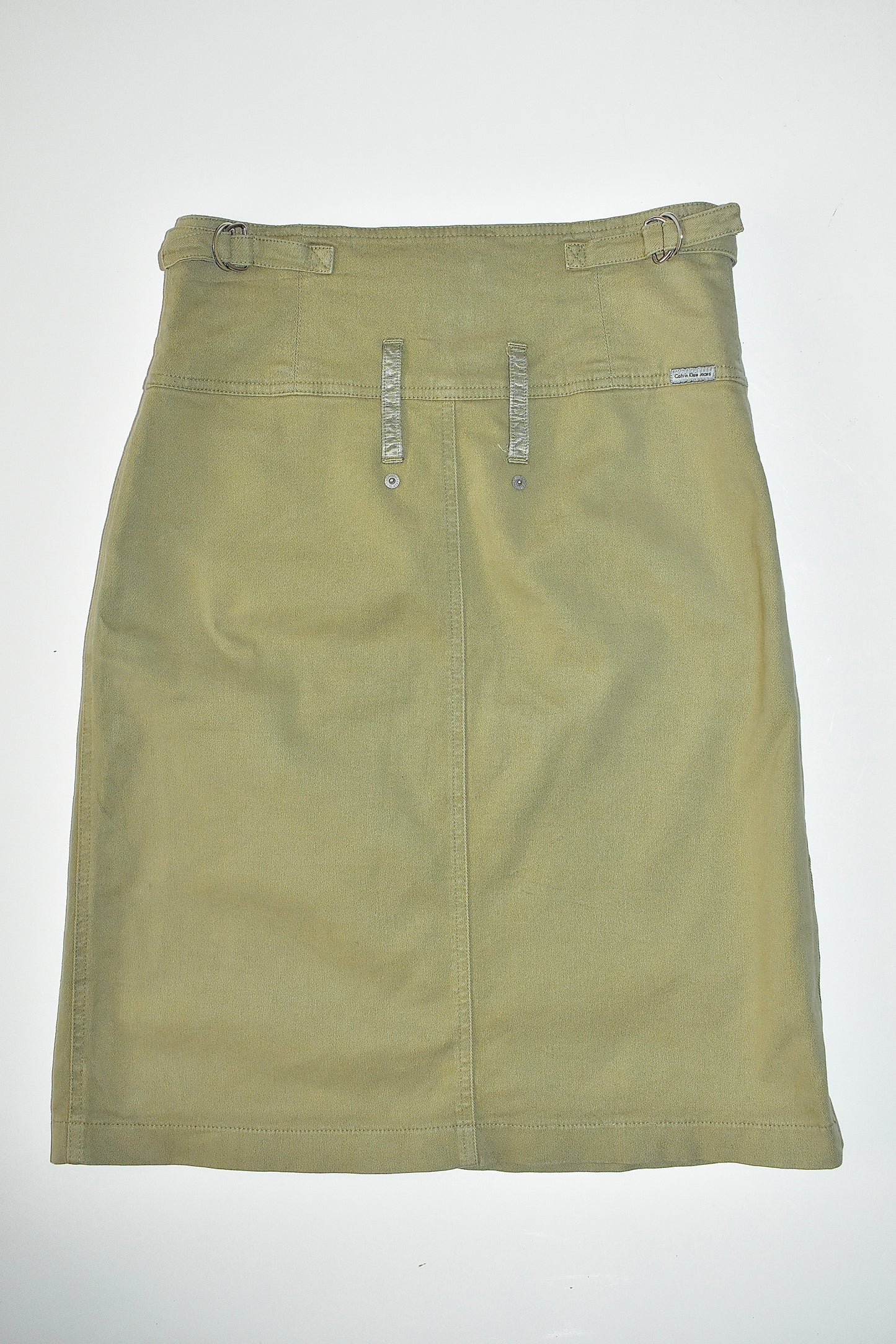 CALVIN KLEIN KHAKI MIDI SKIRT/ SZ 16