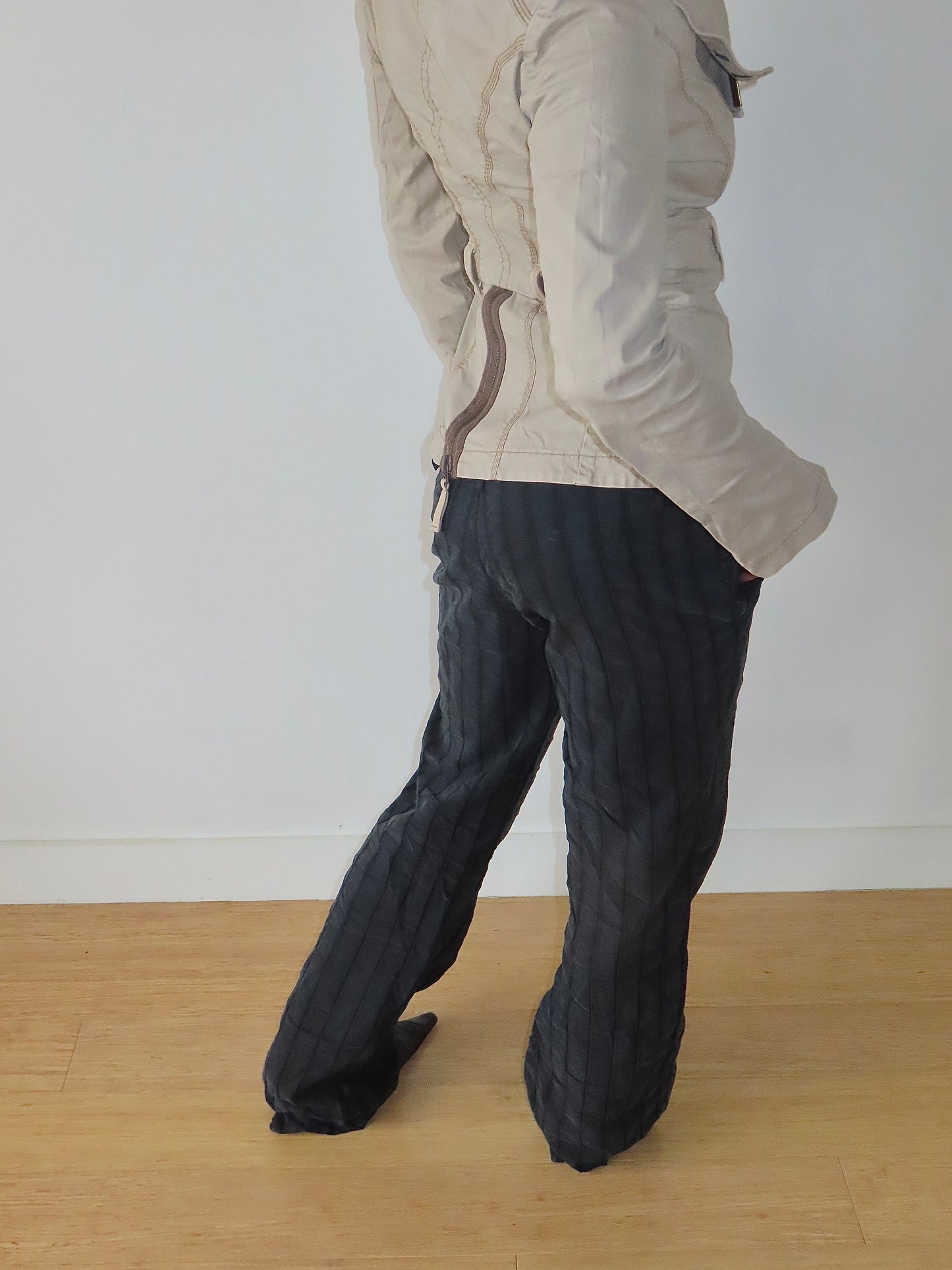 90S GUESS JEANS PANELLED JACKET WITH BACK ZIP / MEDIUM
