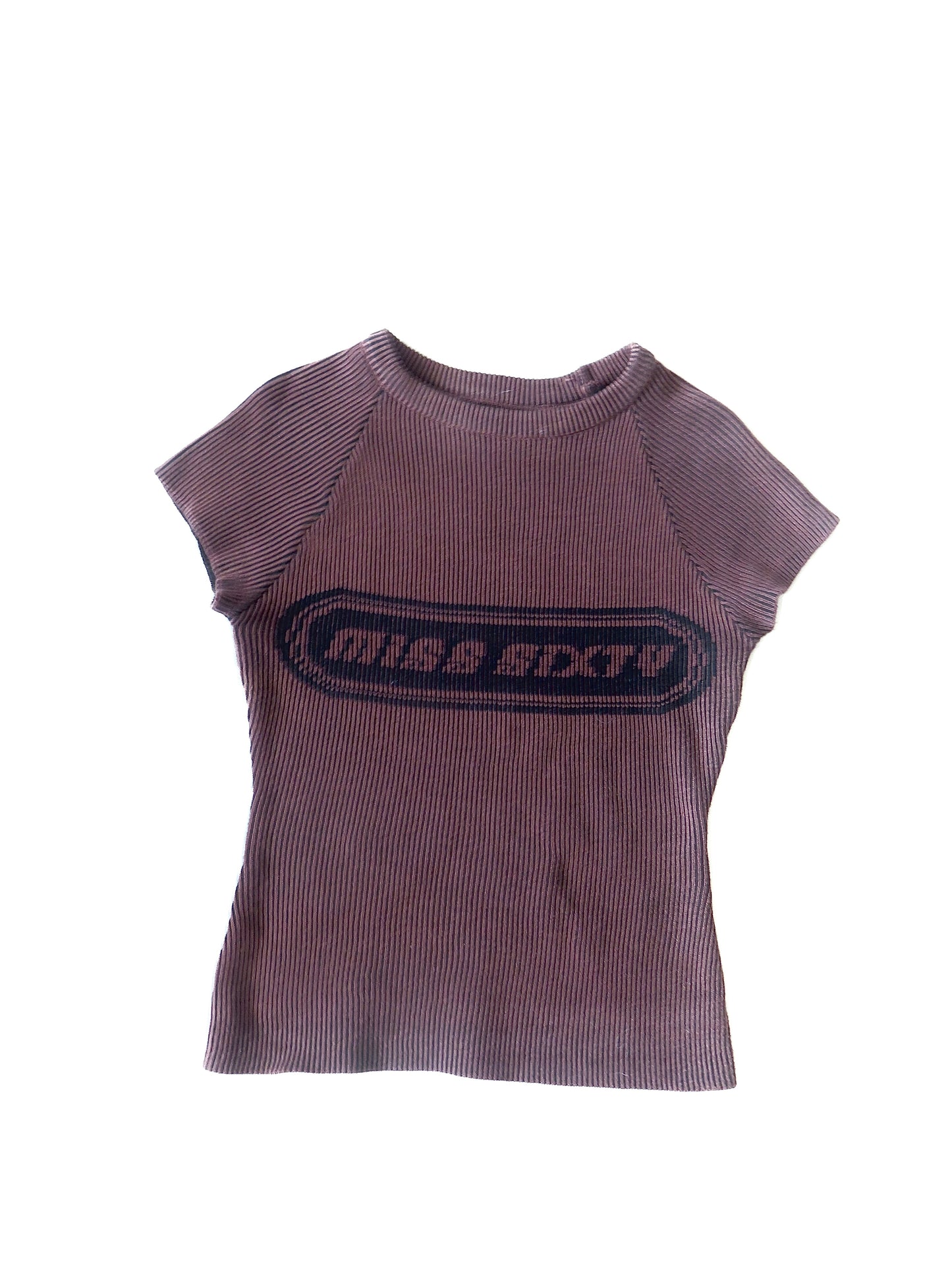 MISS SIXTY RIBBED BROWN LOGO TANK / UK 6-8